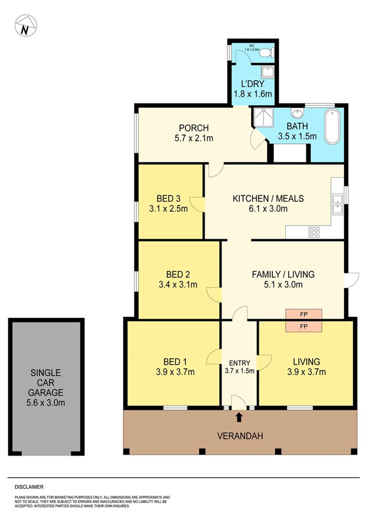 Floorplan of Homely house listing, 5 Nunn Street, Ballarat East VIC 3350