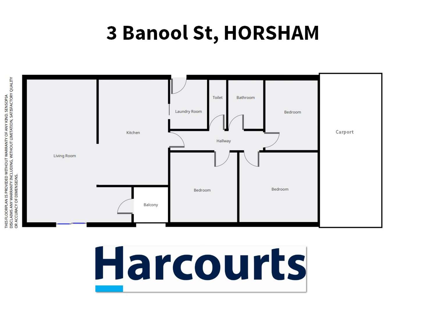 Floorplan of Homely house listing, 3 Banool Street, Horsham VIC 3400