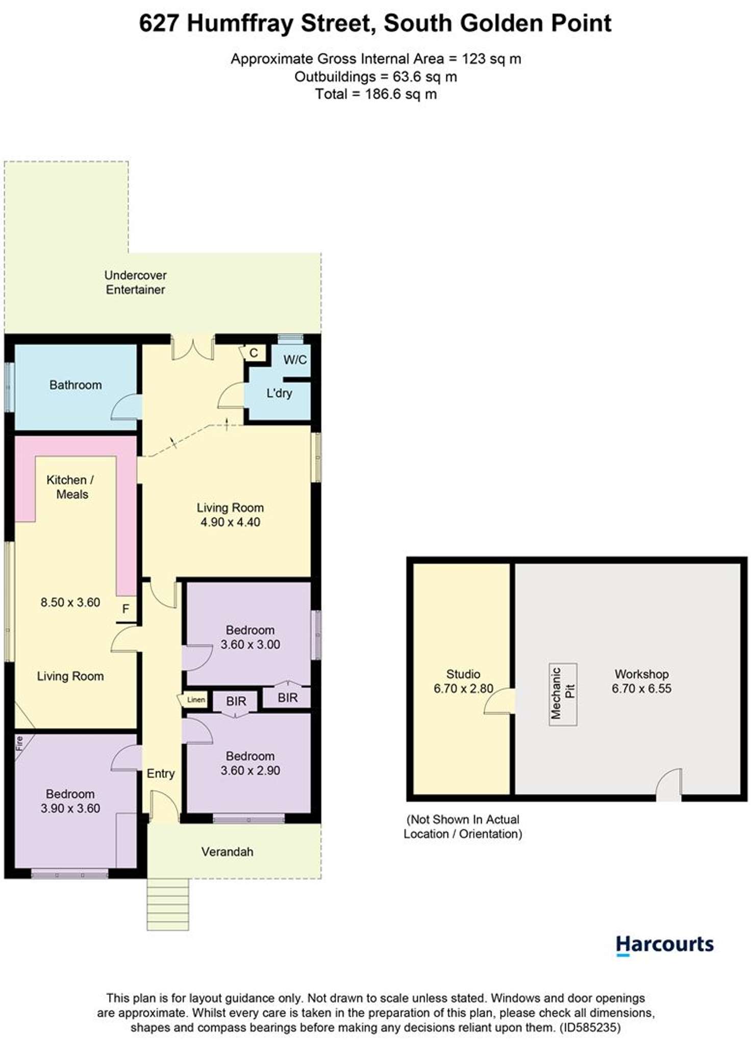 Floorplan of Homely house listing, 627 Humffray Street South, Golden Point VIC 3350