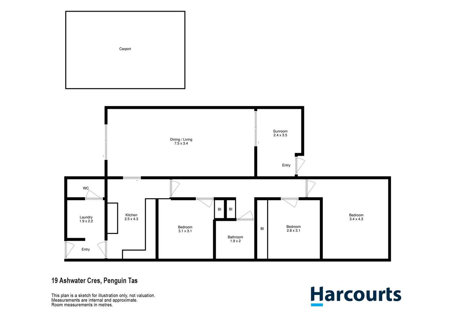 Floorplan of Homely house listing, 19 Ashwater Cres, Penguin TAS 7316