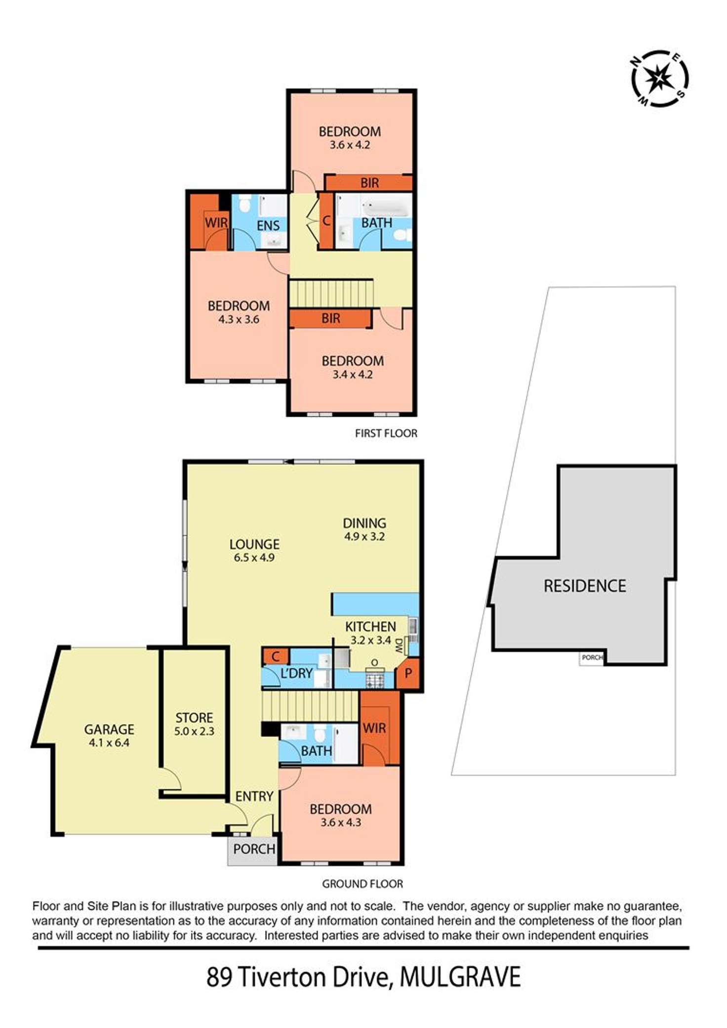 Floorplan of Homely townhouse listing, 89 Tiverton Drive, Mulgrave VIC 3170