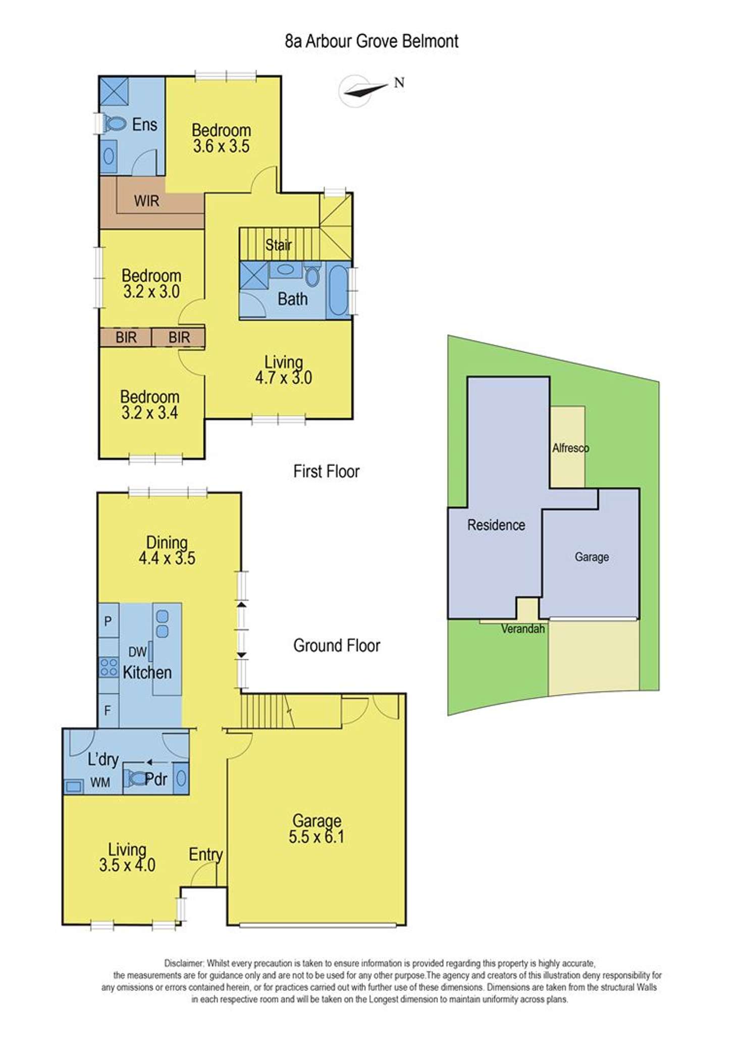 Floorplan of Homely townhouse listing, a/8 Arbour Grove, Belmont VIC 3216