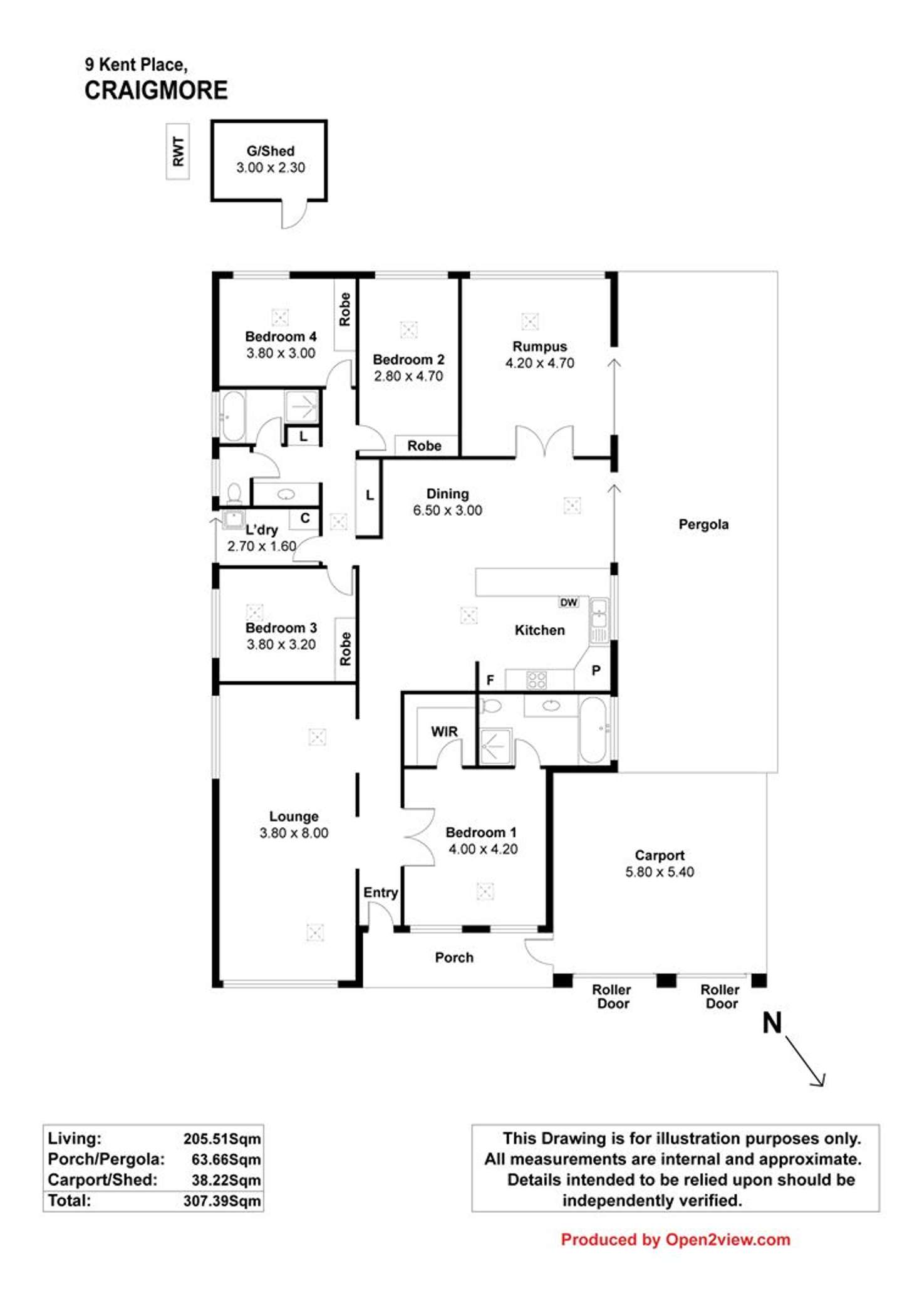 Floorplan of Homely flat listing, 9 Kent Place, Craigmore SA 5114