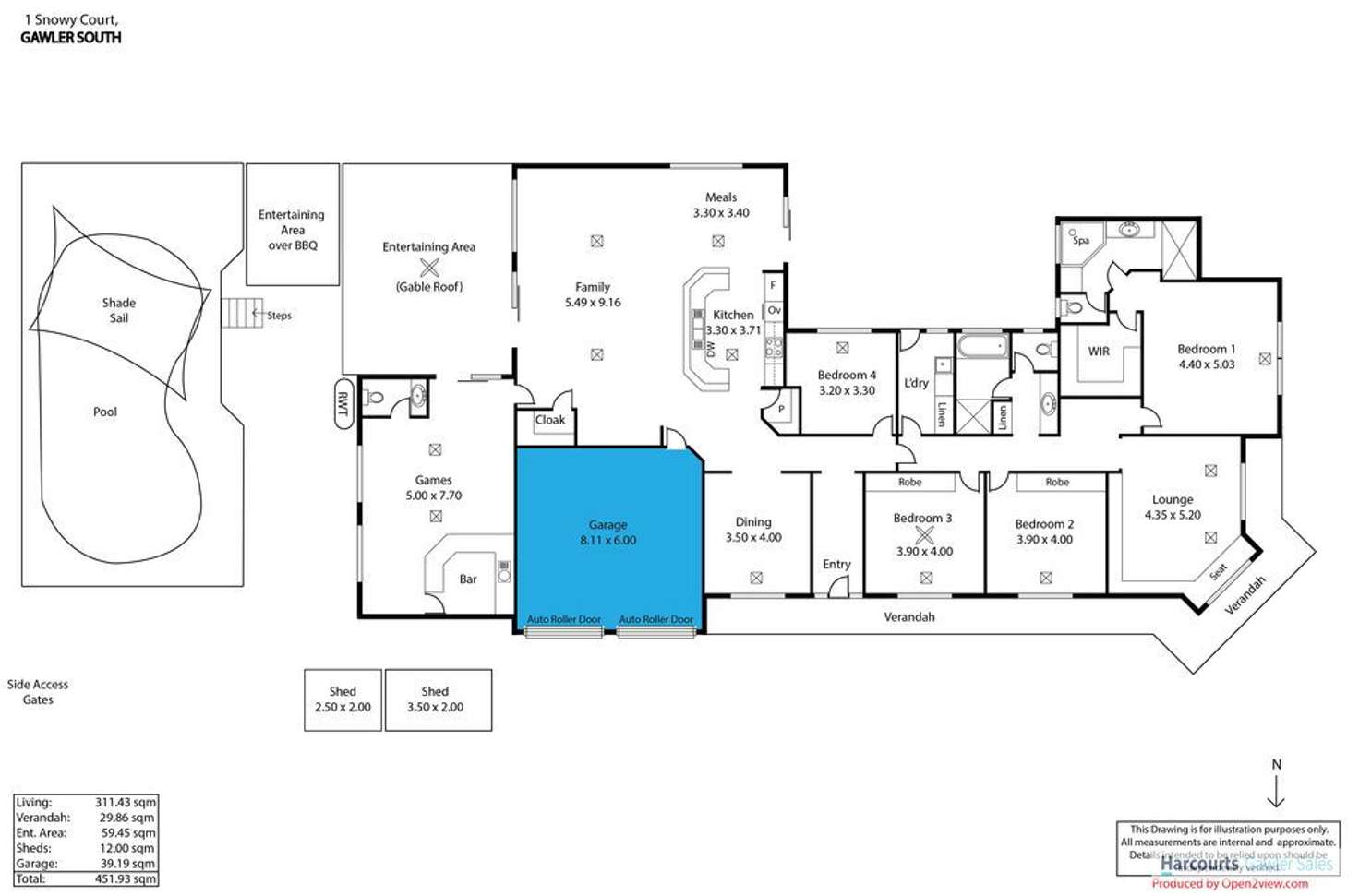 Floorplan of Homely house listing, 1 Snowy Court, Gawler South SA 5118