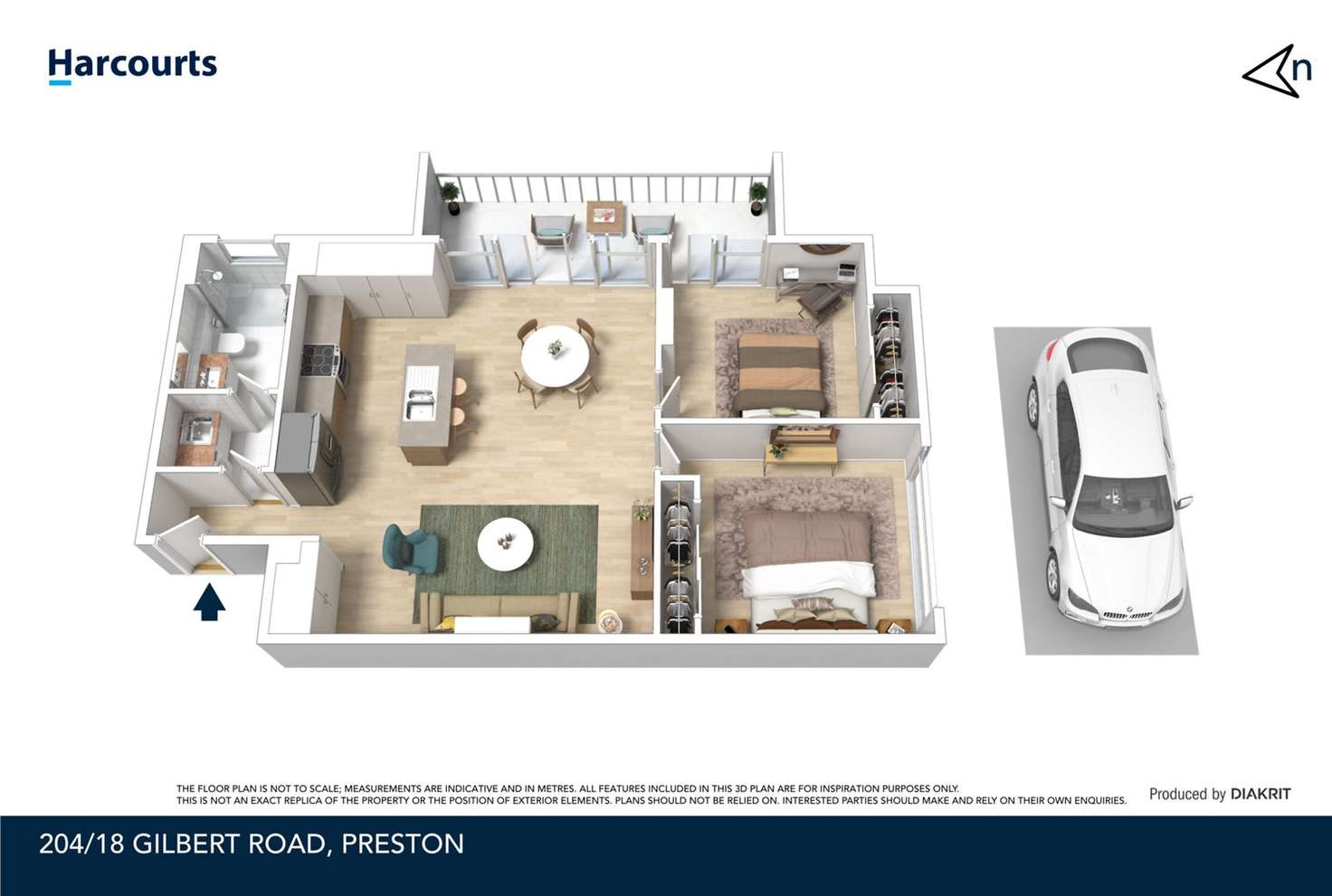 Floorplan of Homely apartment listing, 204/18 Gilbert Road, Preston VIC 3072