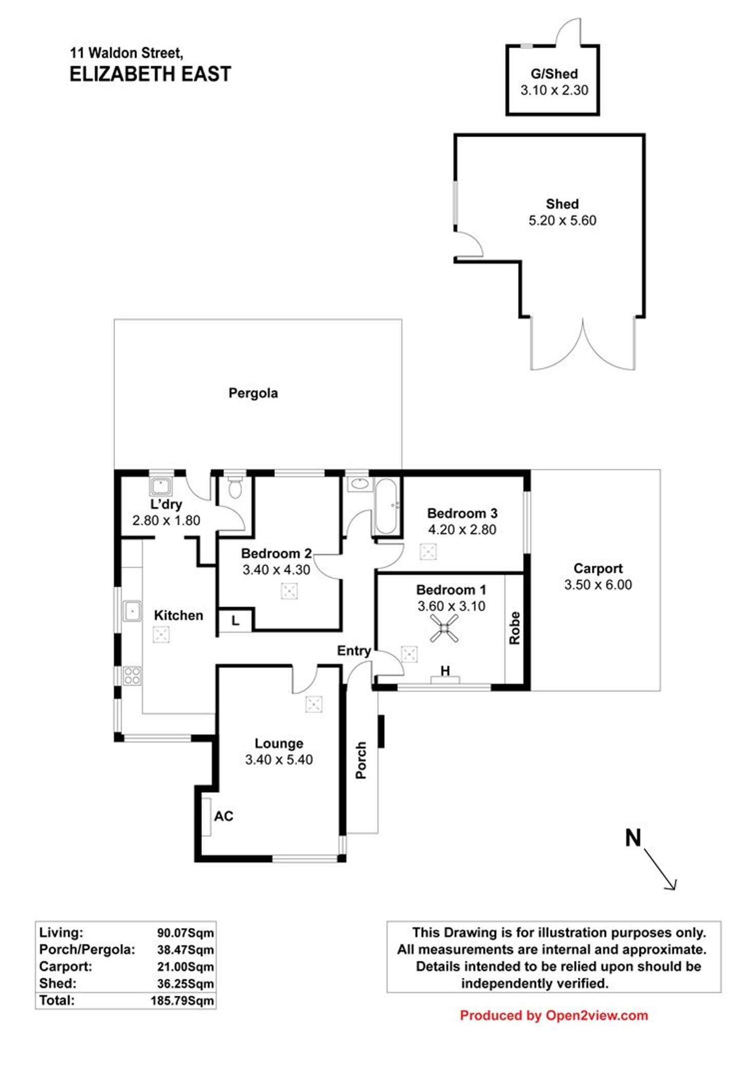 Floorplan of Homely house listing, 11 Waldron Street, Elizabeth East SA 5112