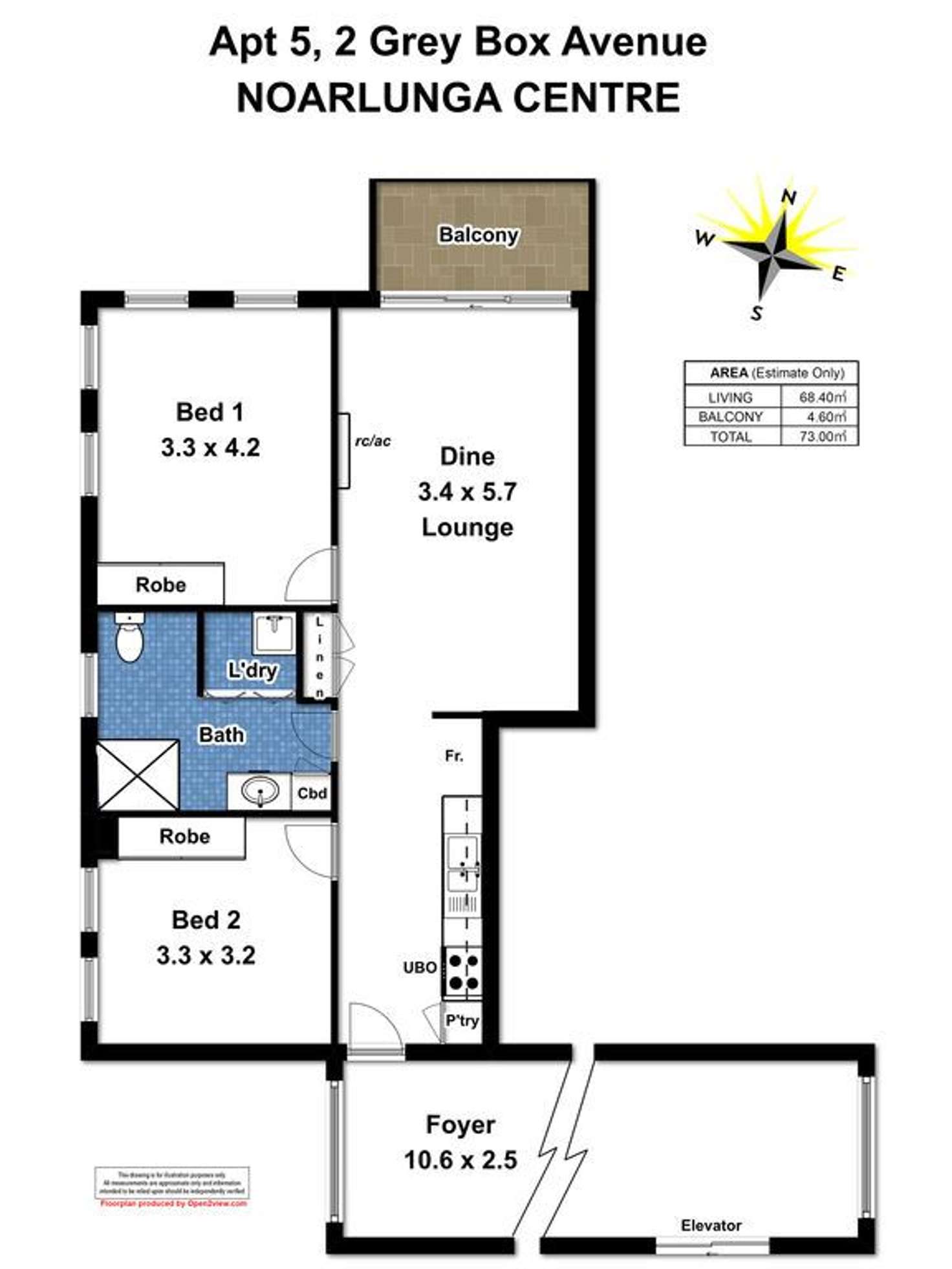 Floorplan of Homely apartment listing, 5/2 Greybox Avenue, Noarlunga Centre SA 5168