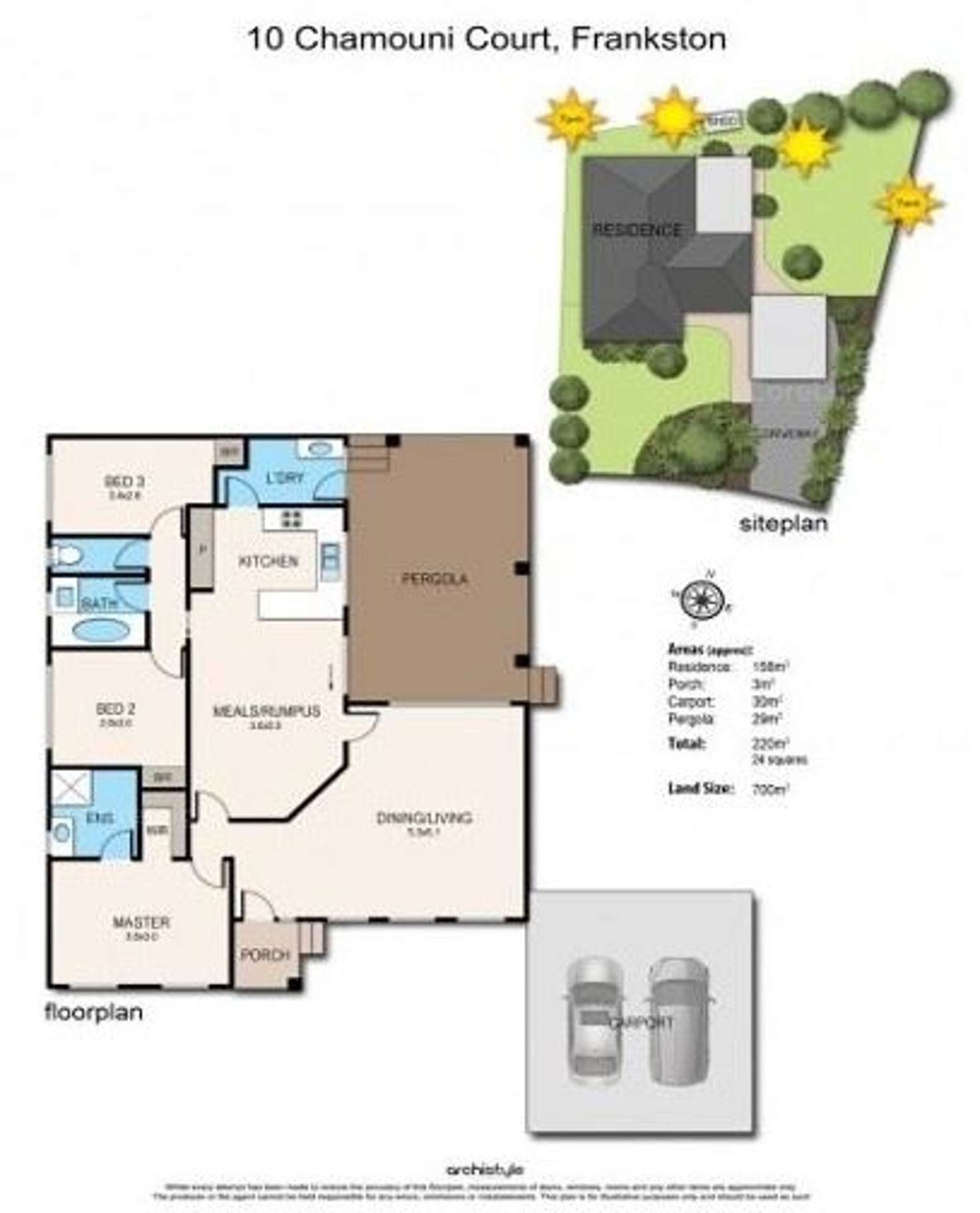 Floorplan of Homely house listing, 10 Chamouni Court, Frankston VIC 3199
