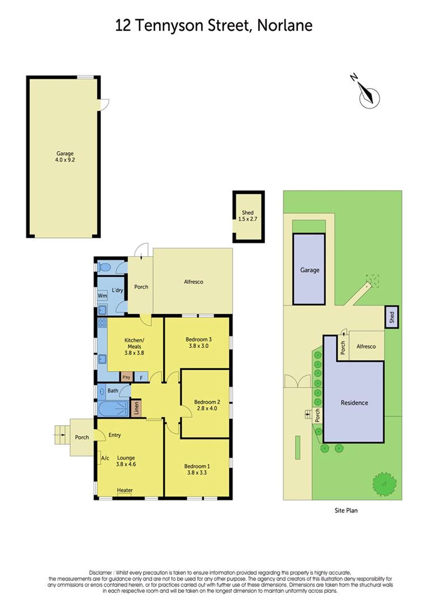 Floorplan of Homely house listing, 12 Tennyson Street, Norlane VIC 3214