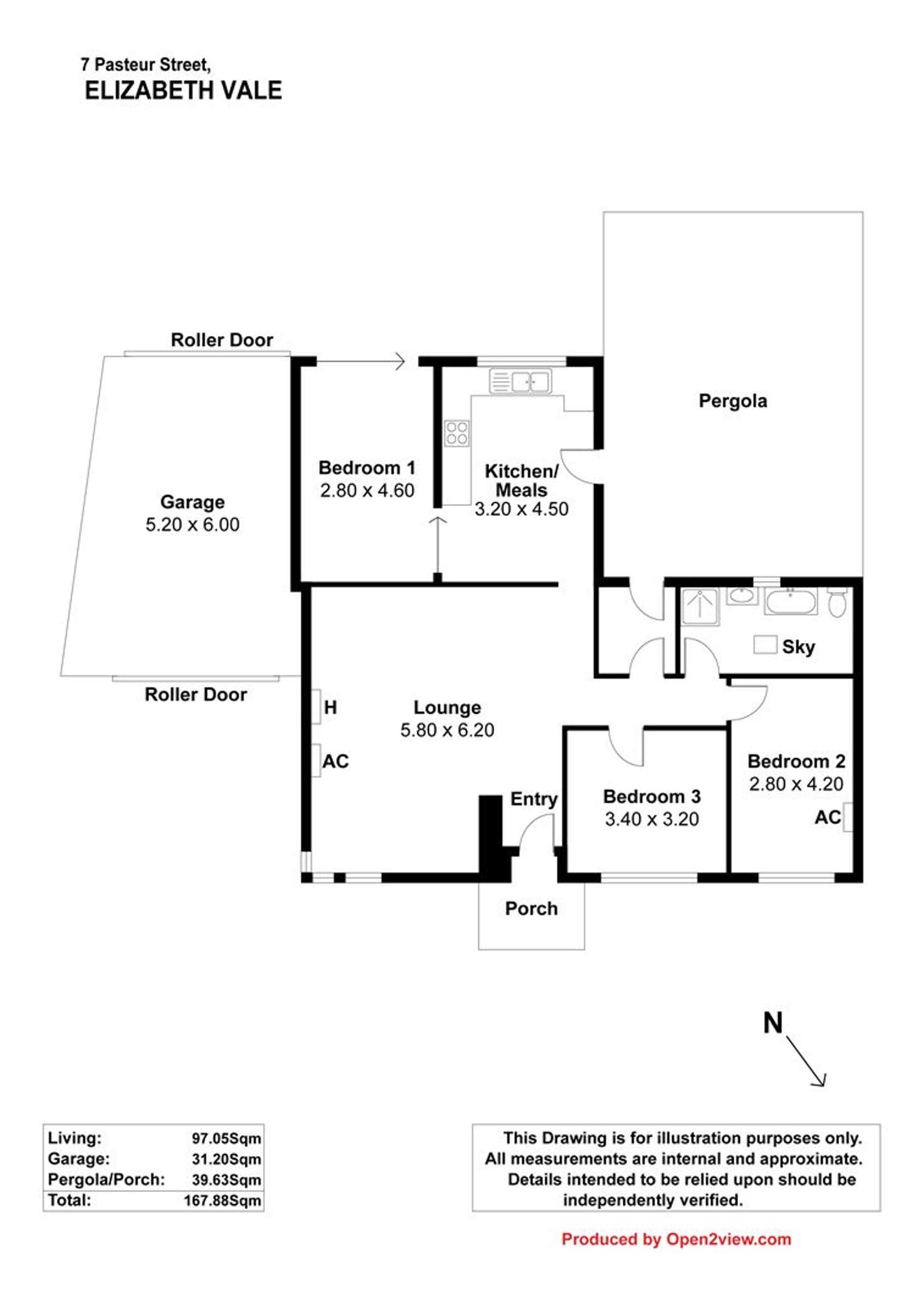 Floorplan of Homely house listing, 7 Pasteur Street, Elizabeth Vale SA 5112