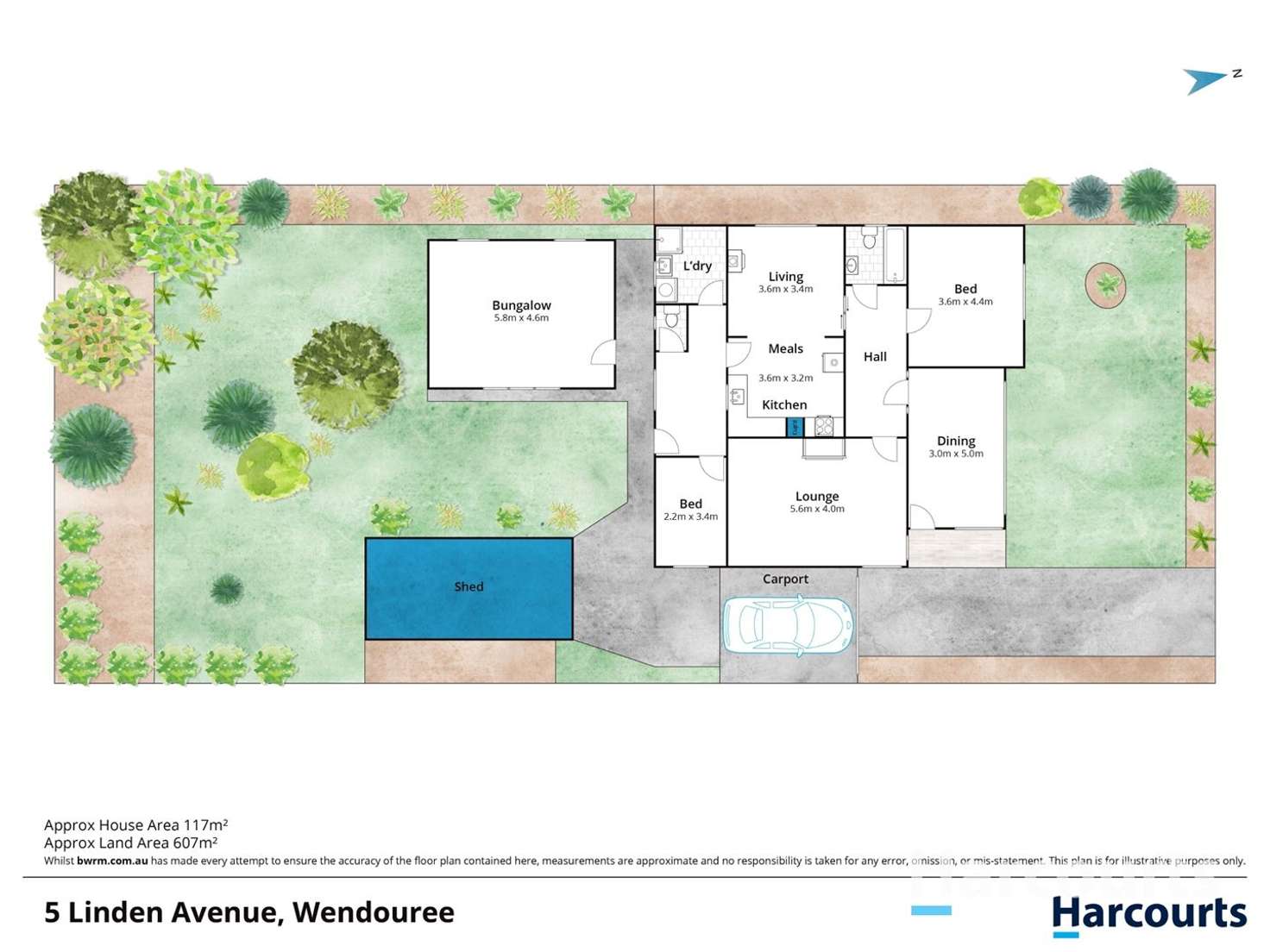 Floorplan of Homely house listing, 5 Linden Avenue, Wendouree VIC 3355