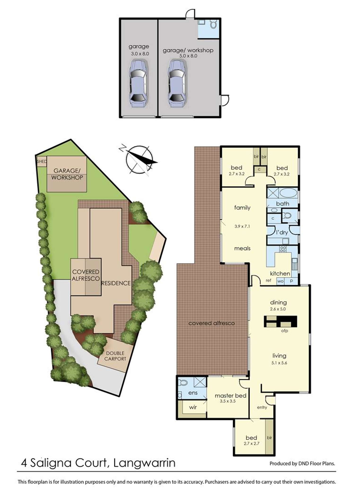 Floorplan of Homely house listing, 4 Saligna Court, Langwarrin VIC 3910
