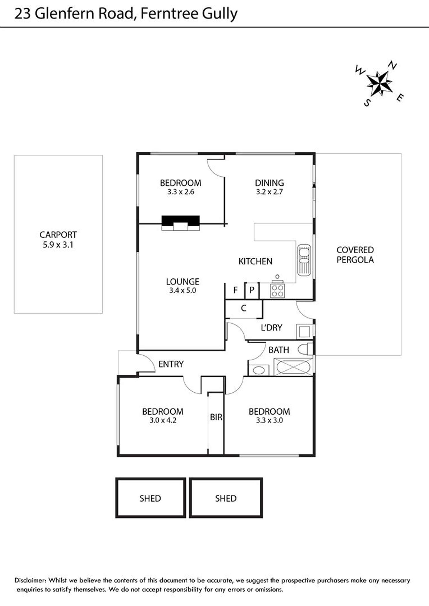 Floorplan of Homely house listing, 23 Glenfern Road, Ferntree Gully VIC 3156