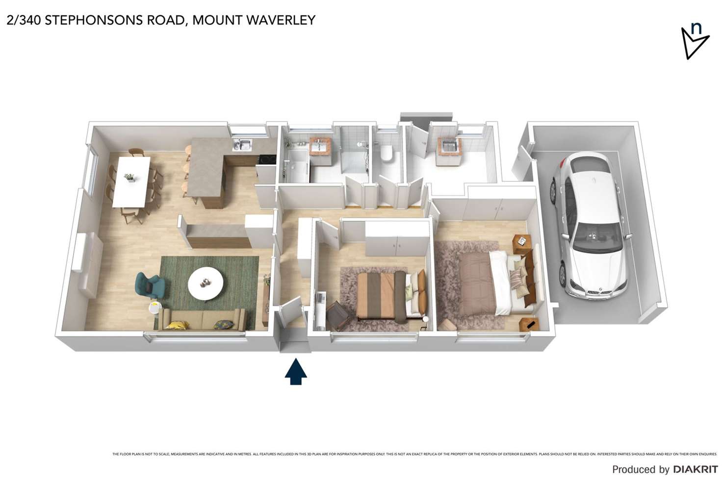 Floorplan of Homely unit listing, 2/340 Stephensons Road, Mount Waverley VIC 3149