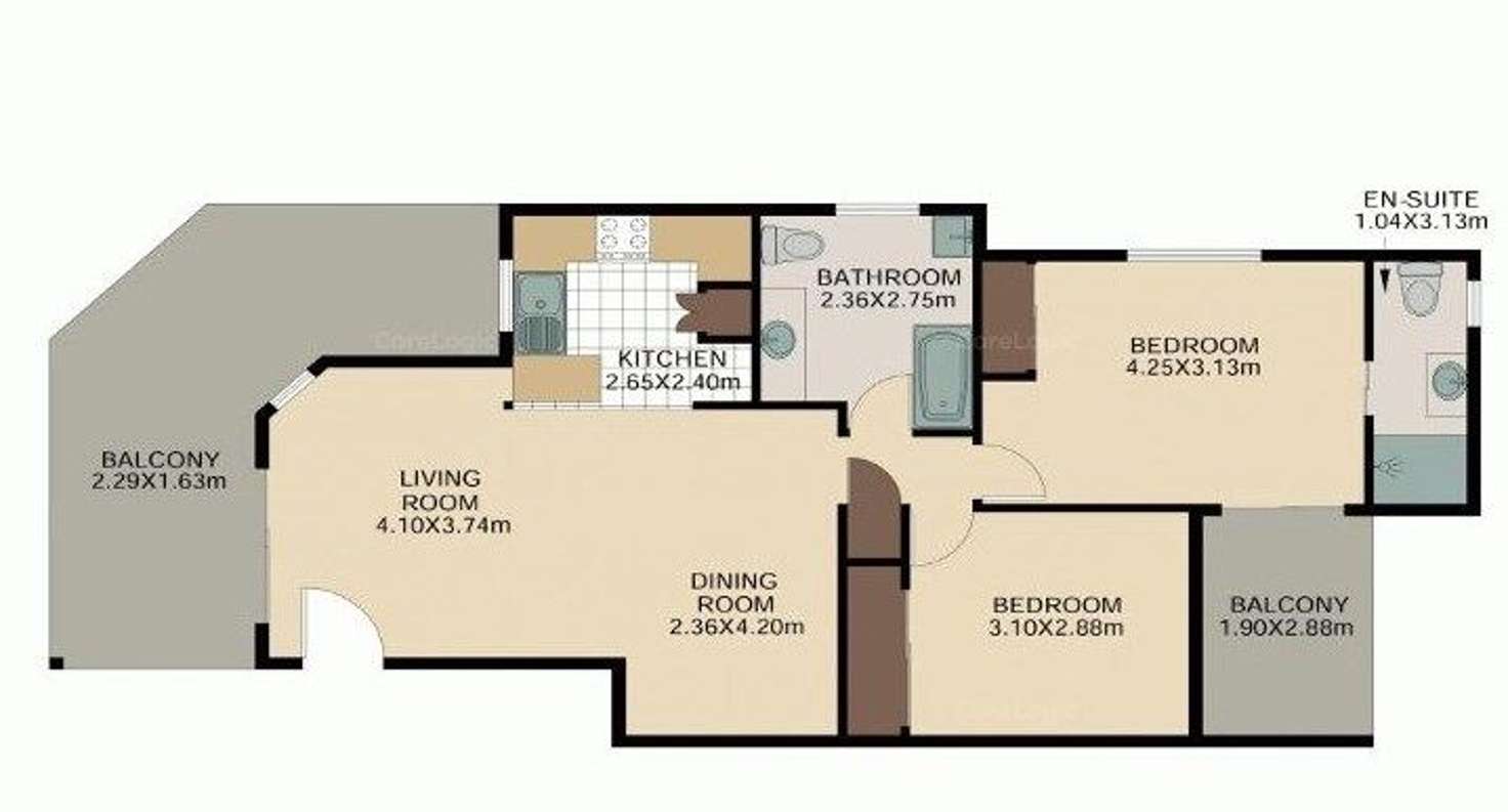 Floorplan of Homely unit listing, 4/57 Derby Street, Coorparoo QLD 4151