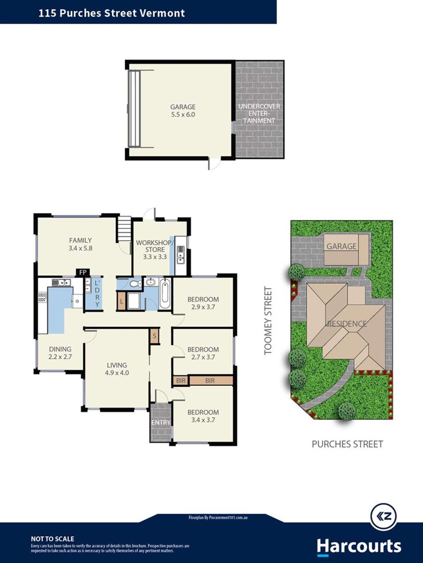 Floorplan of Homely house listing, 115 Purches Street, Vermont VIC 3133