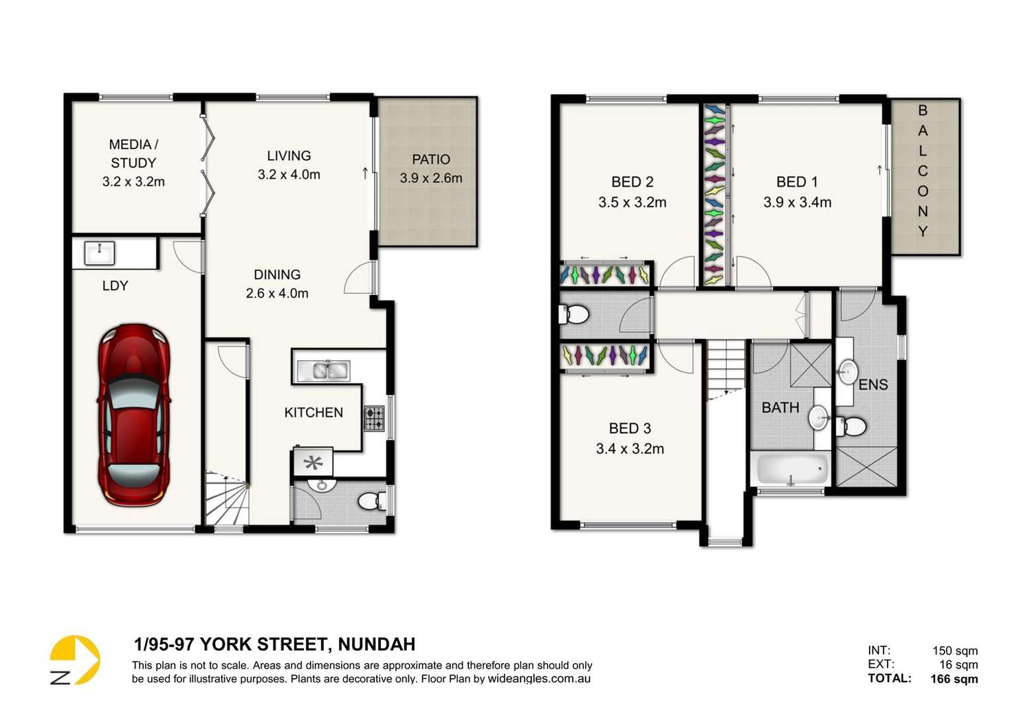 Floorplan of Homely townhouse listing, 1/95 York Street, Nundah QLD 4012