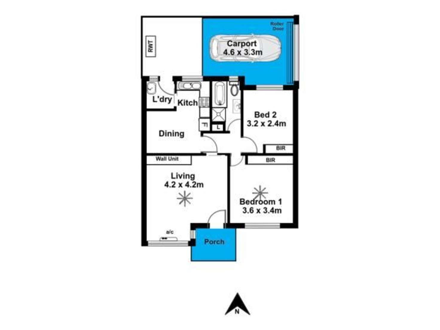 Floorplan of Homely unit listing, 4/26 Yacca Road, Seacliff SA 5049