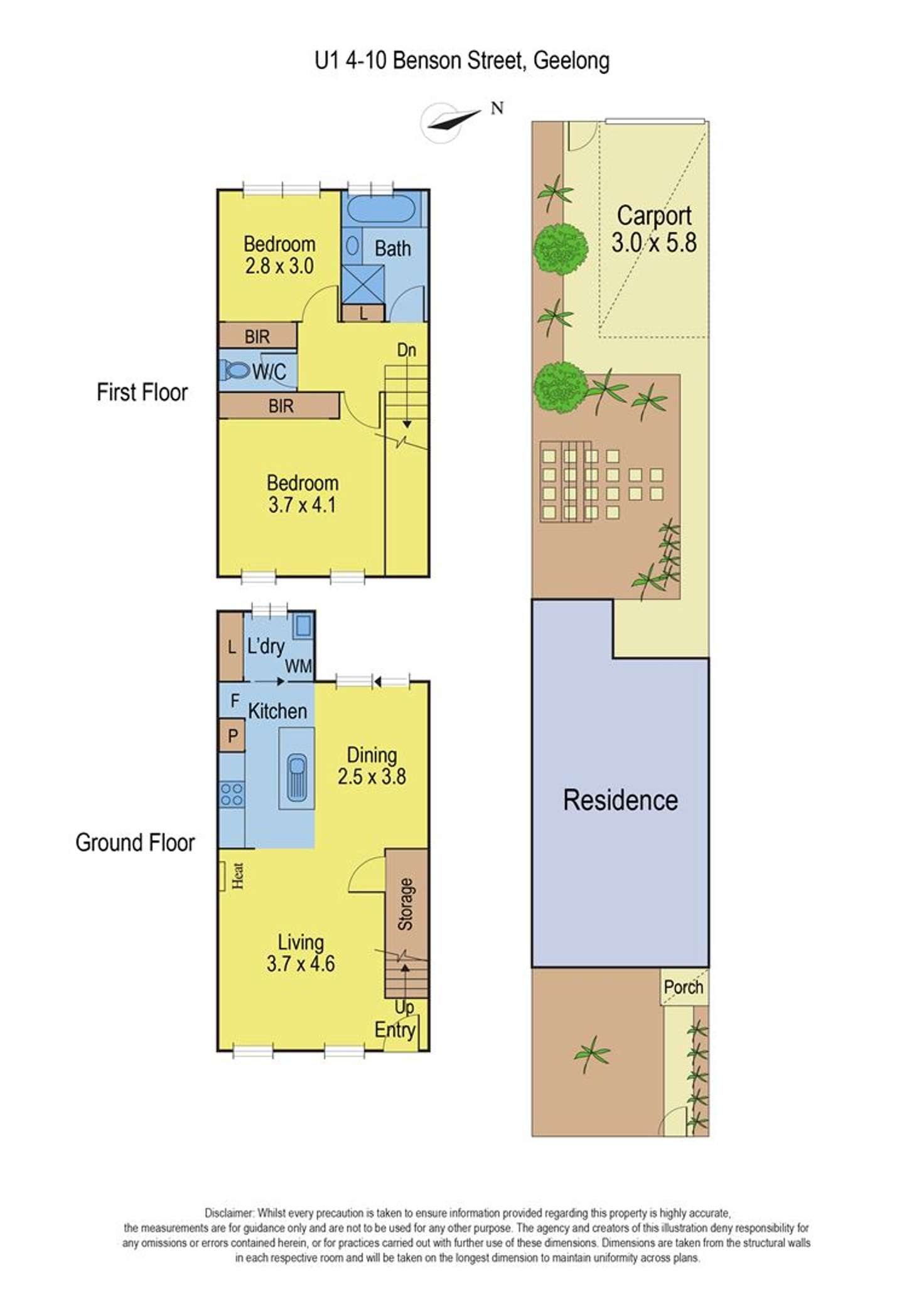 Floorplan of Homely unit listing, 1/4-10 Benson Street, Geelong VIC 3220