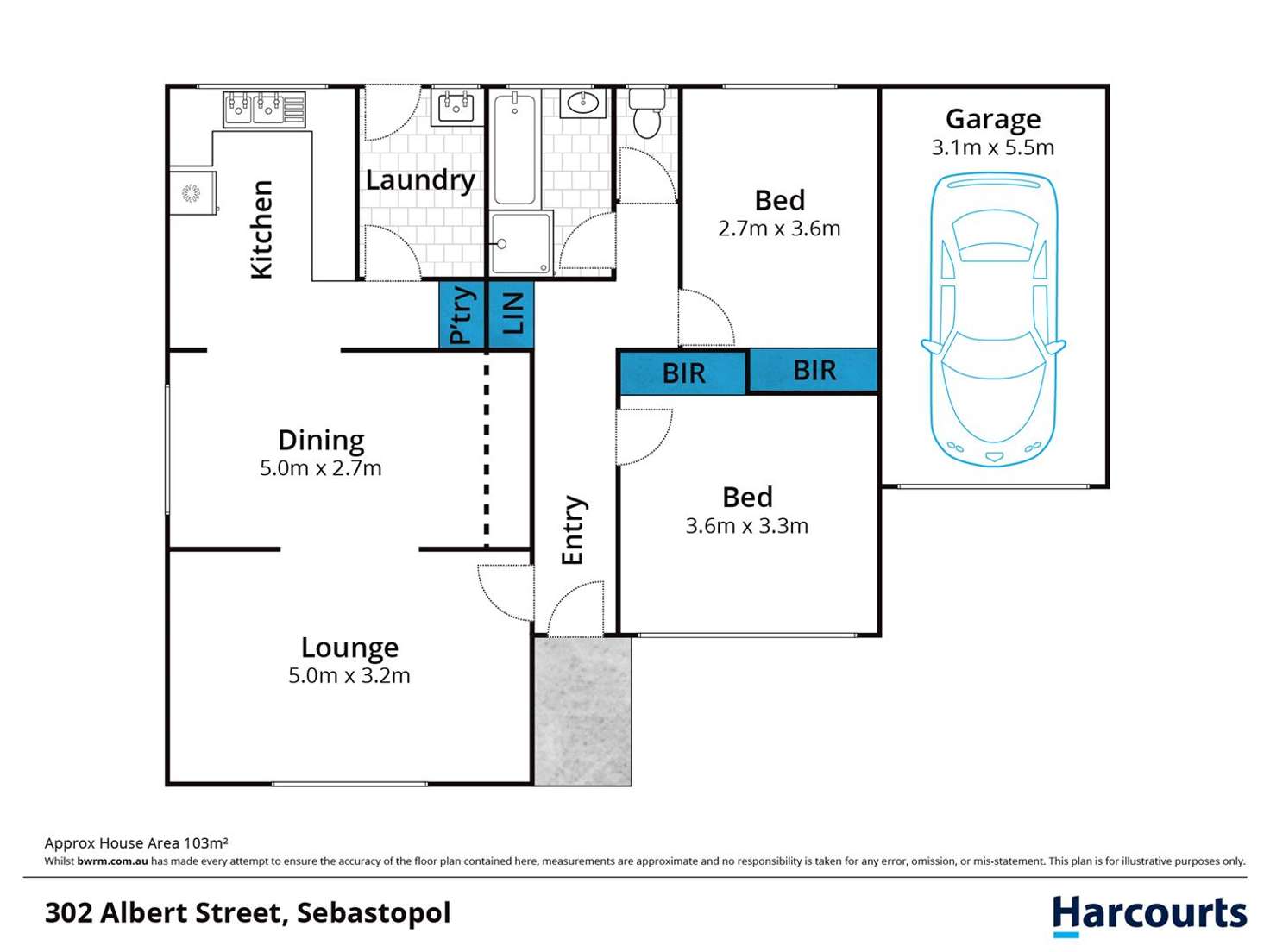 Floorplan of Homely townhouse listing, 9/302 Albert Street, Sebastopol VIC 3356