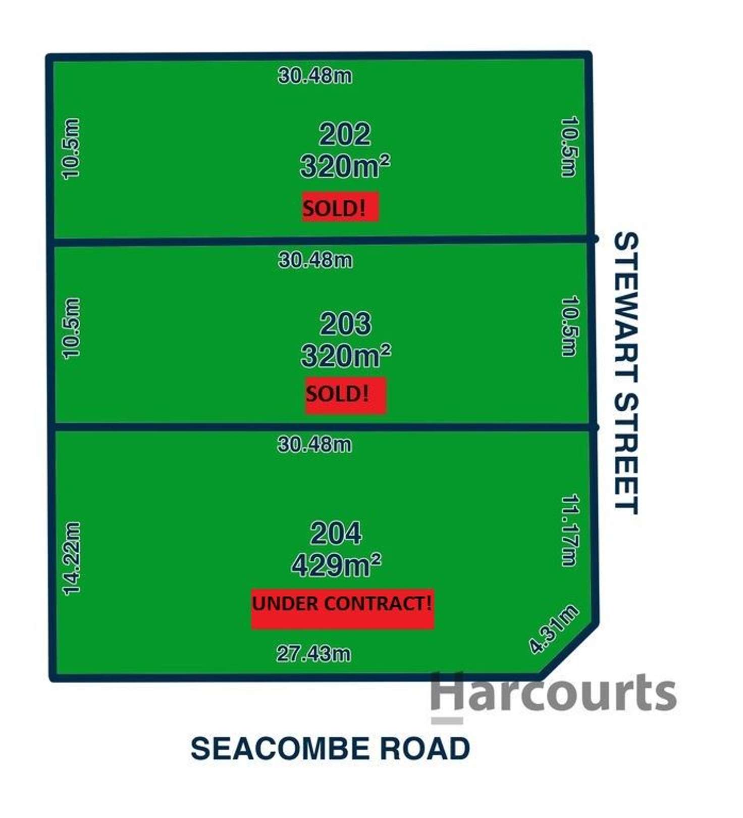 Floorplan of Homely residentialLand listing, 32 - 36 Stewart Street, South Brighton SA 5048