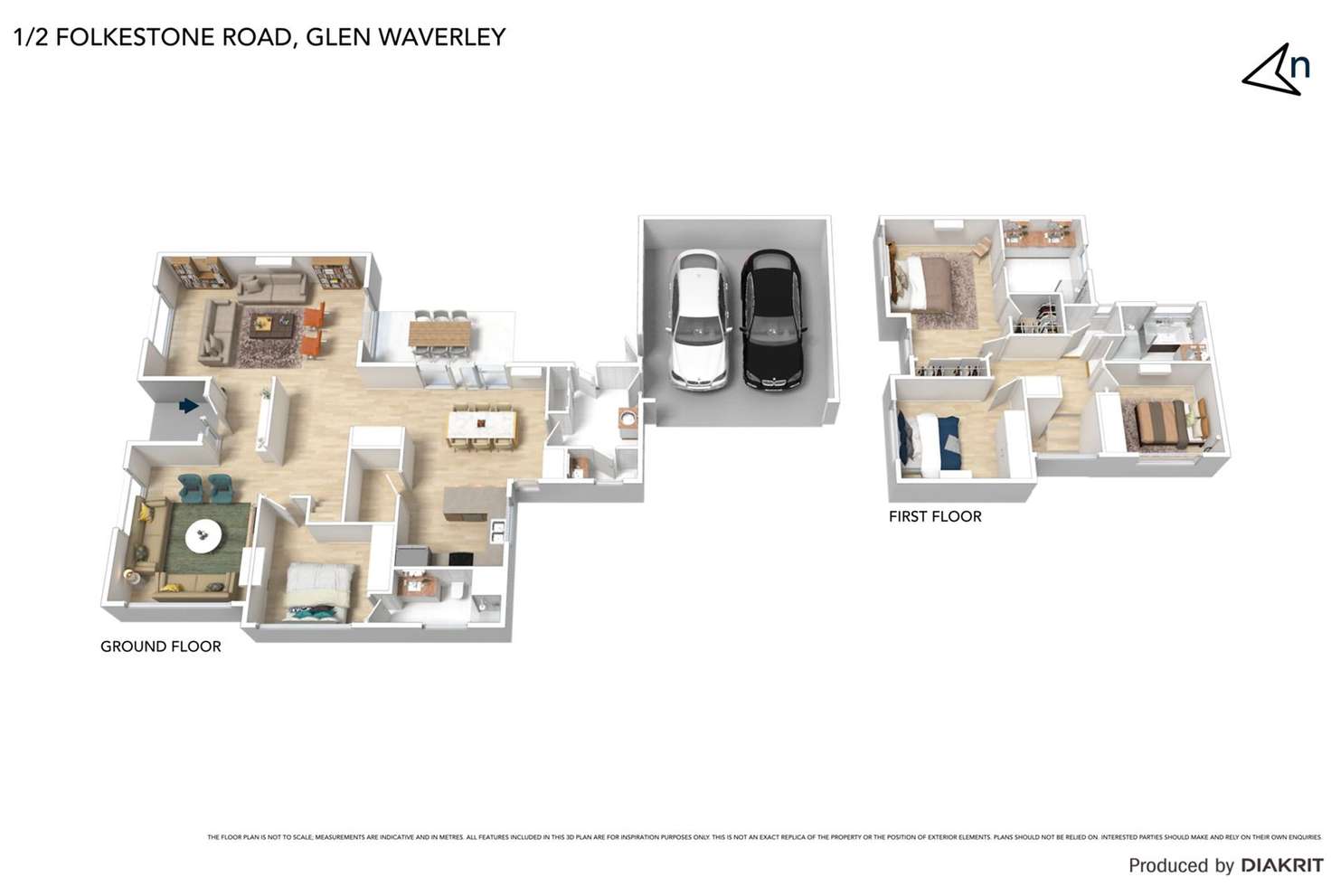 Floorplan of Homely townhouse listing, 1/2 Folkestone Road, Glen Waverley VIC 3150