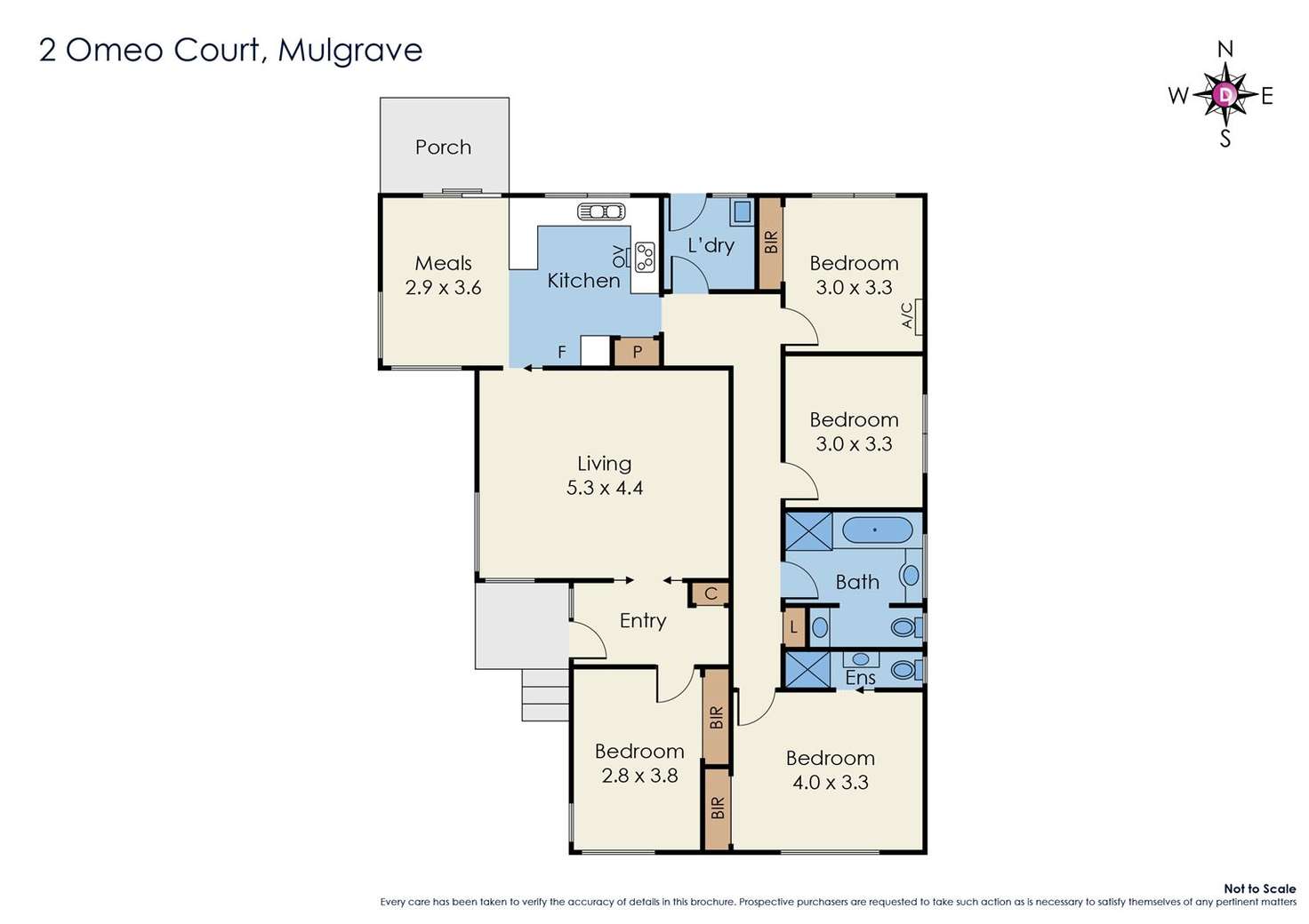 Floorplan of Homely house listing, 2 Omeo Court, Mulgrave VIC 3170