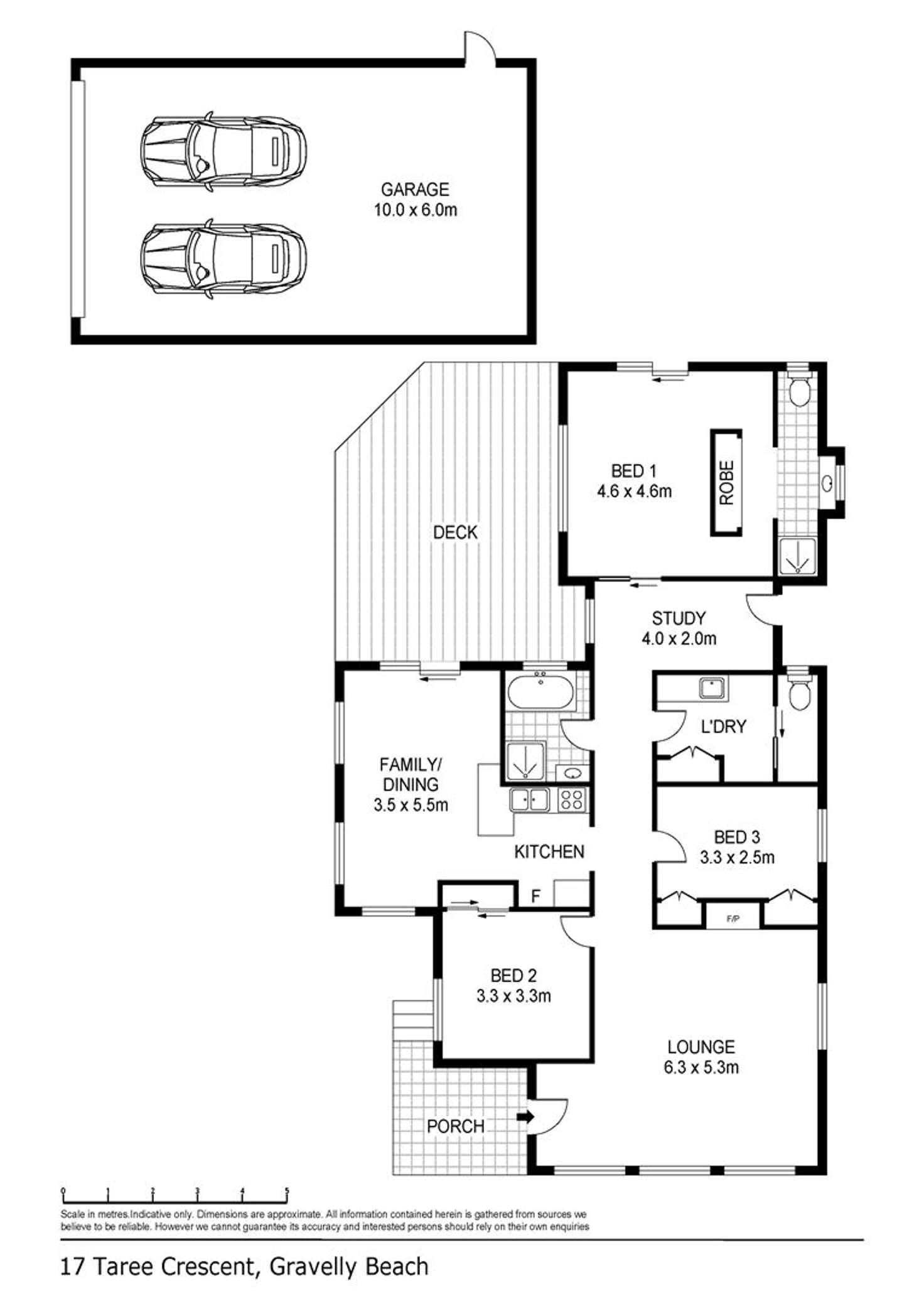 Floorplan of Homely house listing, 17 Taree Crescent, Gravelly Beach TAS 7276