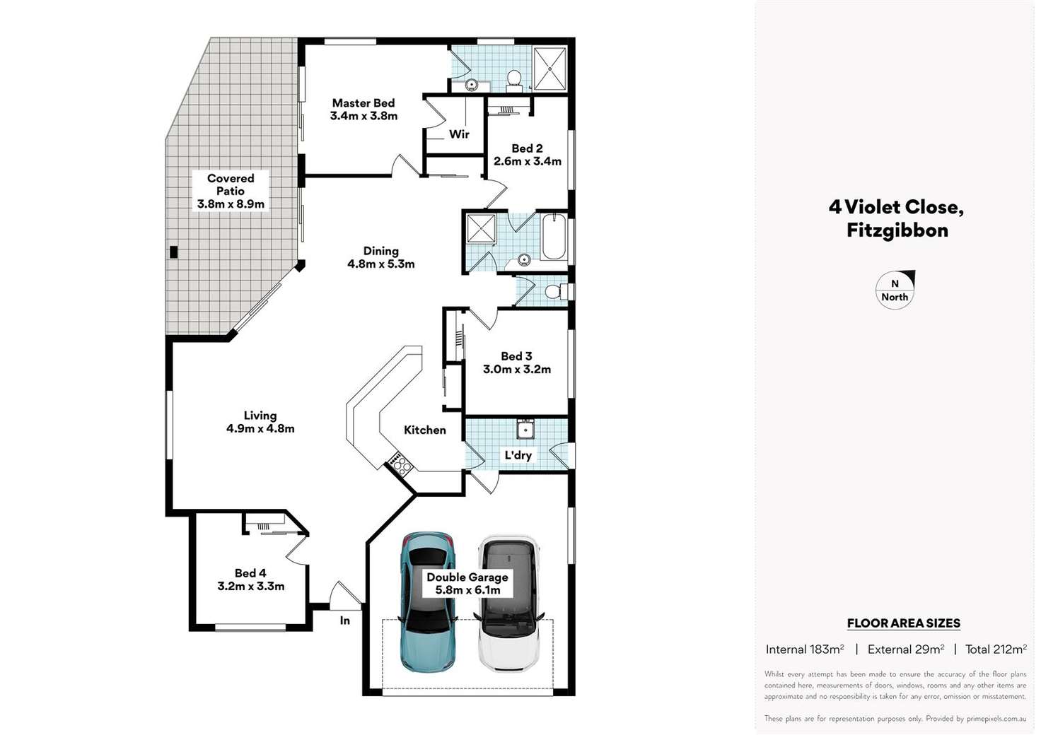 Floorplan of Homely house listing, 4 Violet Close, Fitzgibbon QLD 4018