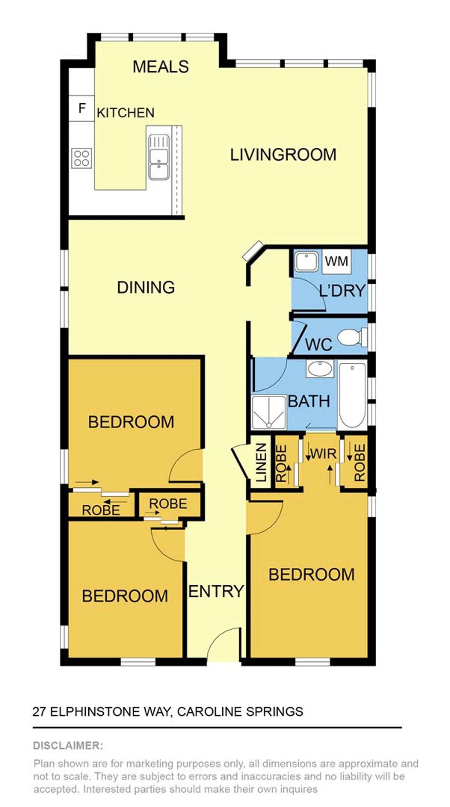 Floorplan of Homely house listing, 27 Elphinstone Way, Caroline Springs VIC 3023