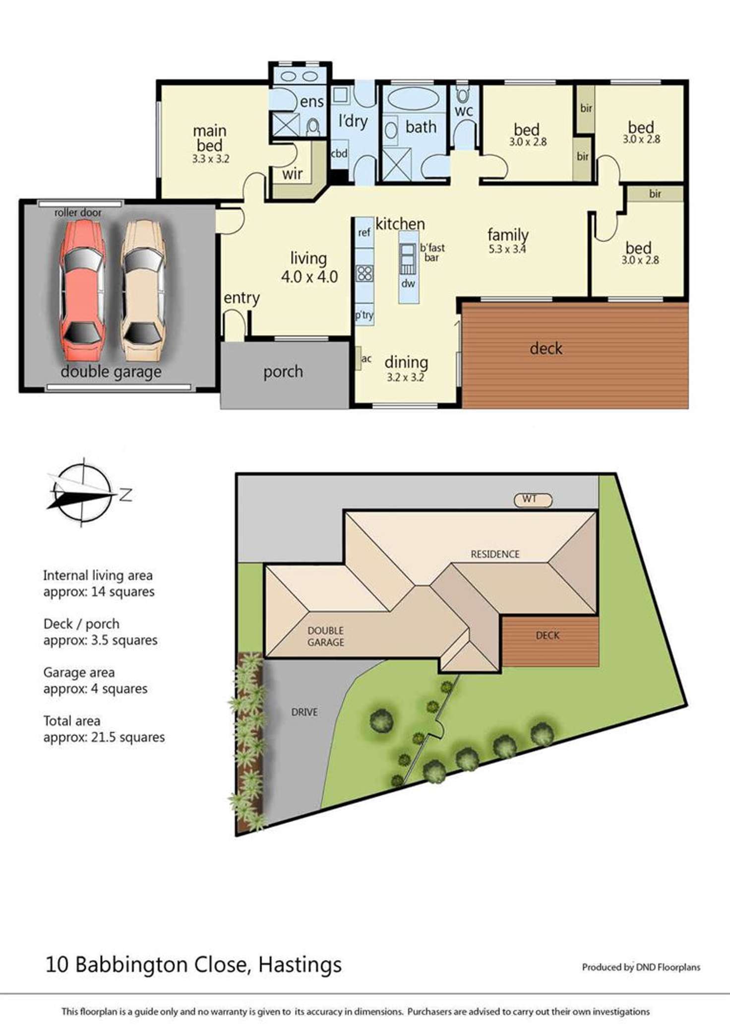 Floorplan of Homely house listing, 10 Babington Close, Hastings VIC 3915