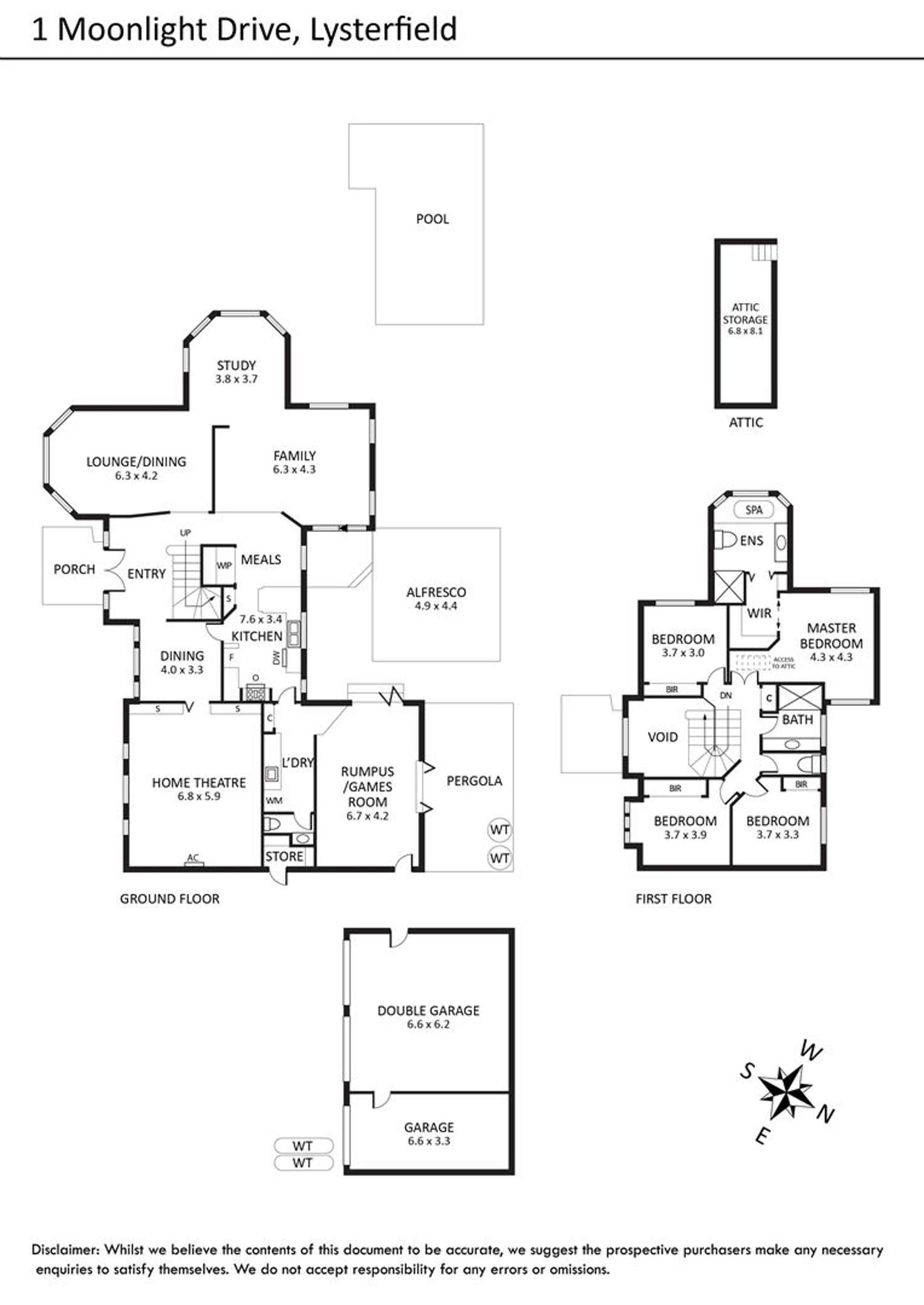 Floorplan of Homely house listing, 1 Moonlight Drive, Lysterfield VIC 3156