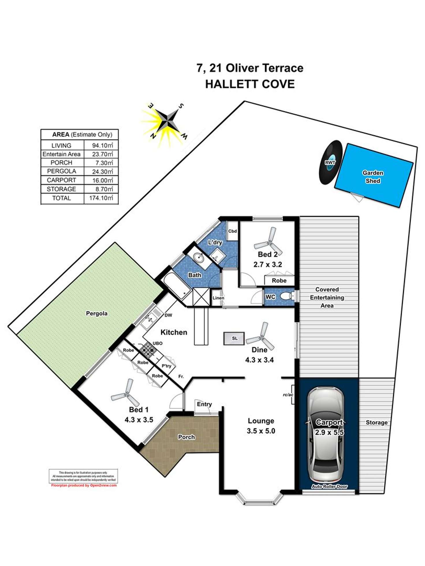 Floorplan of Homely unit listing, 7/21 Olivier Terrace, Hallett Cove SA 5158