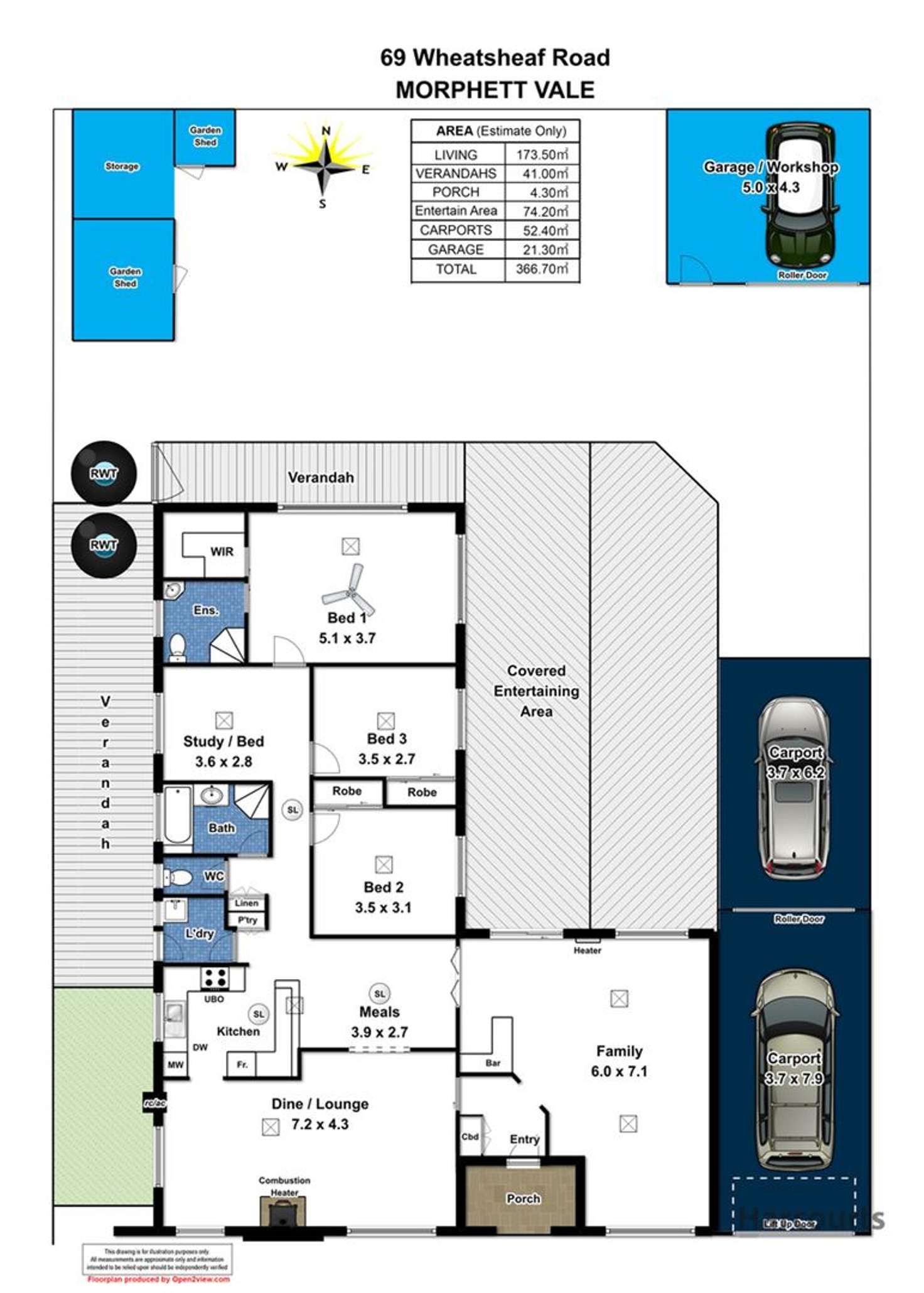 Floorplan of Homely house listing, 69 Wheatsheaf Road, Morphett Vale SA 5162