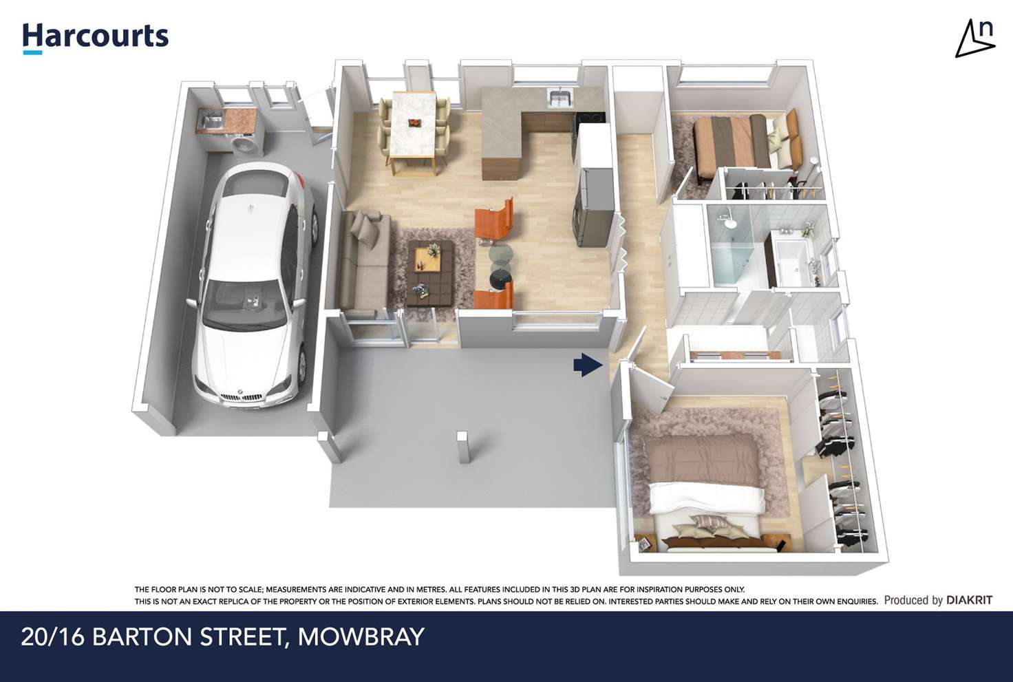 Floorplan of Homely unit listing, 20/16 Barton Street, Mowbray TAS 7248