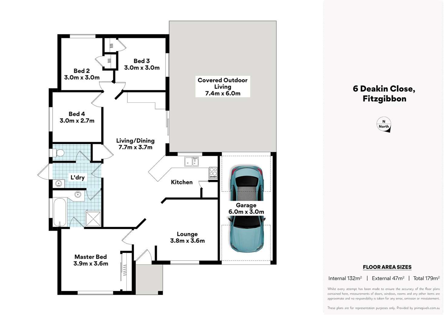 Floorplan of Homely house listing, 6 Deakin Close, Fitzgibbon QLD 4018