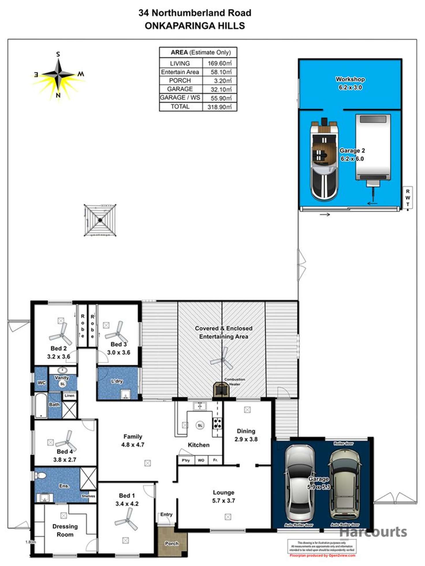 Floorplan of Homely house listing, 34 Northumberland Road, Onkaparinga Hills SA 5163
