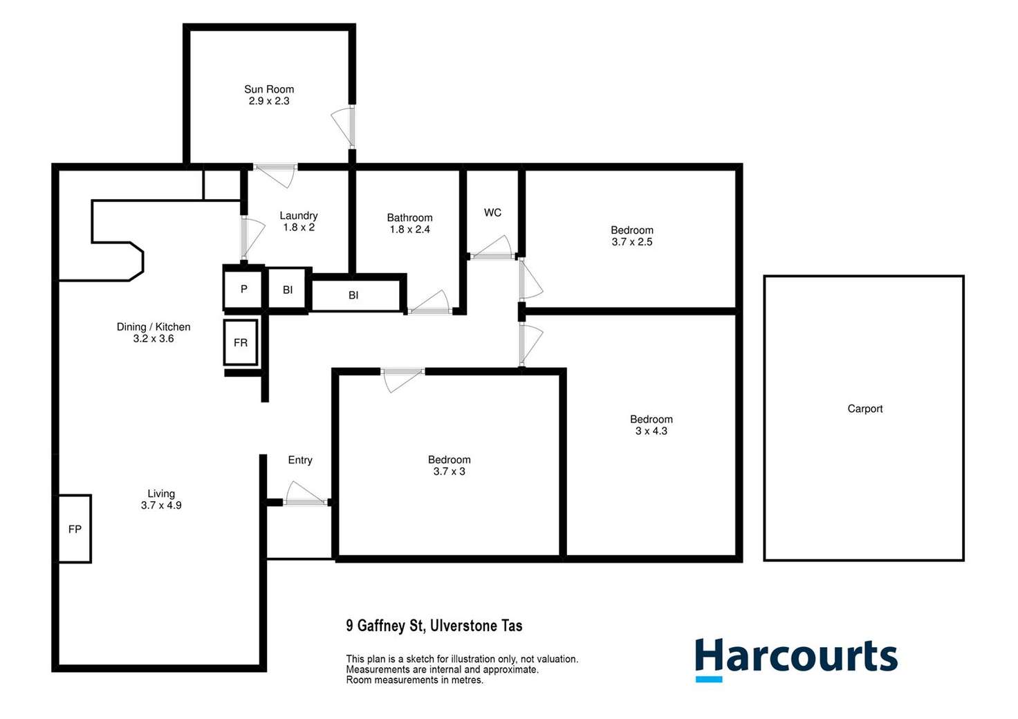 Floorplan of Homely house listing, 9 Gaffney Street, Ulverstone TAS 7315