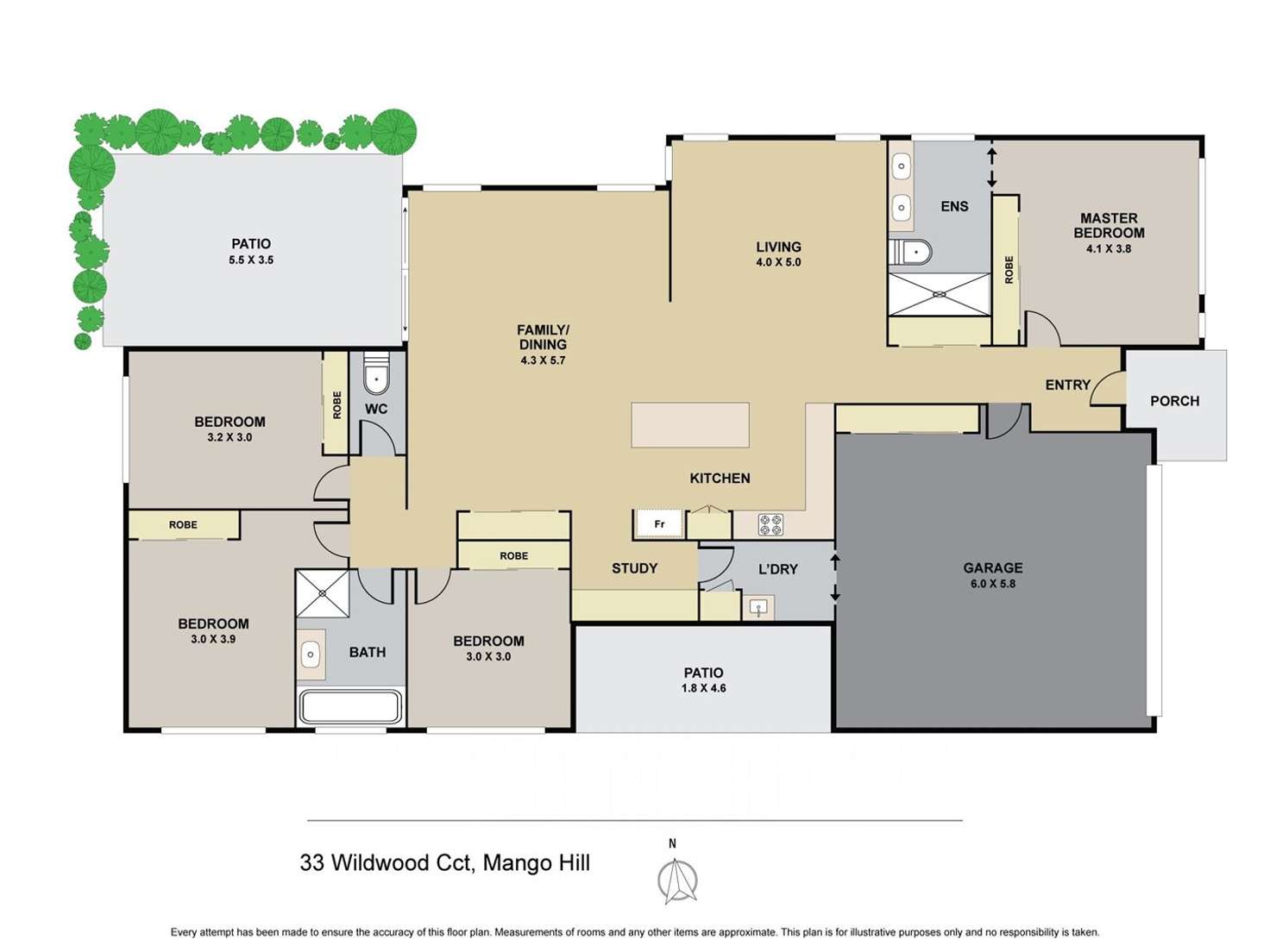 Floorplan of Homely house listing, 33 Wildwood Circuit, Mango Hill QLD 4509