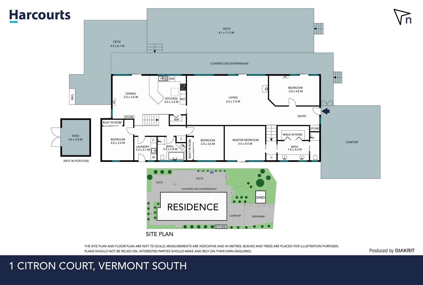 Floorplan of Homely house listing, 1 Citron Court, Vermont South VIC 3133