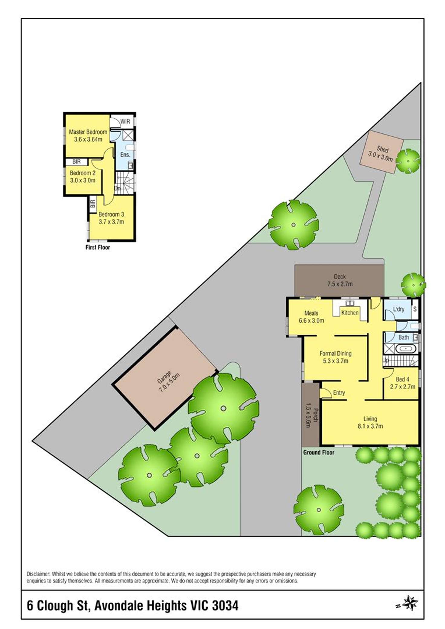 Floorplan of Homely house listing, 6 Clough Street, Avondale Heights VIC 3034