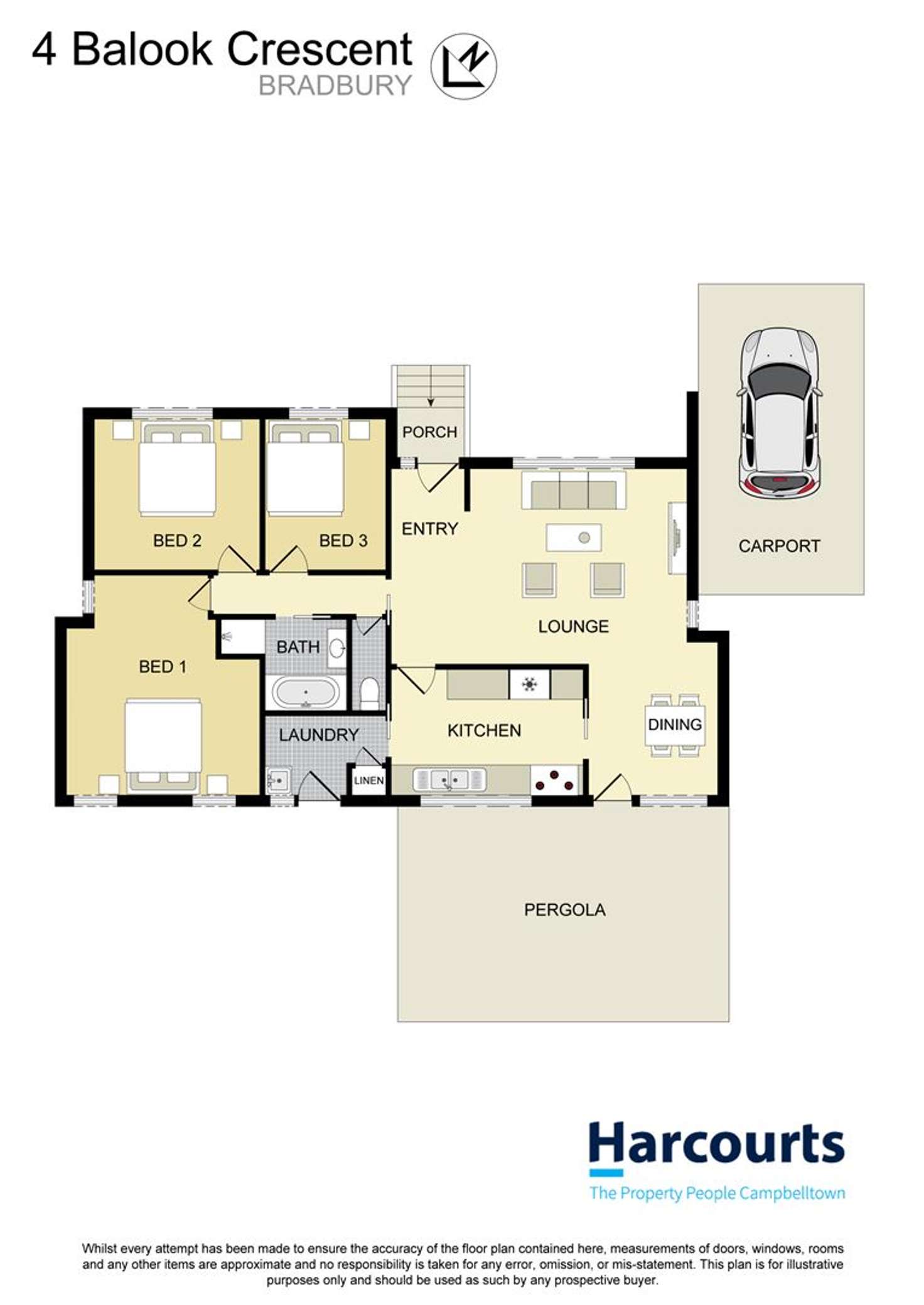 Floorplan of Homely house listing, 4 Balook Crescent, Bradbury NSW 2560