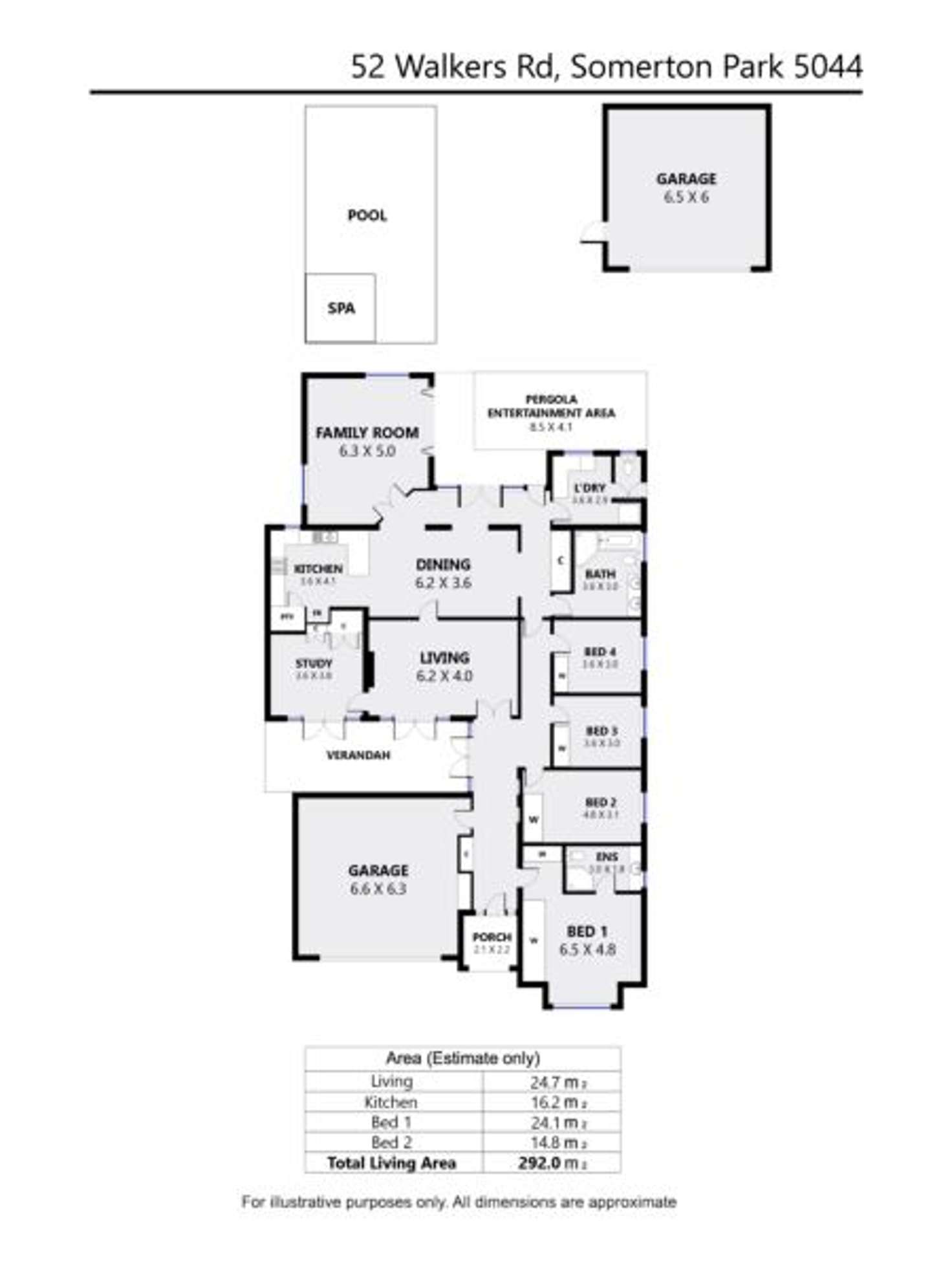 Floorplan of Homely house listing, 52 Walkers Road, Somerton Park SA 5044