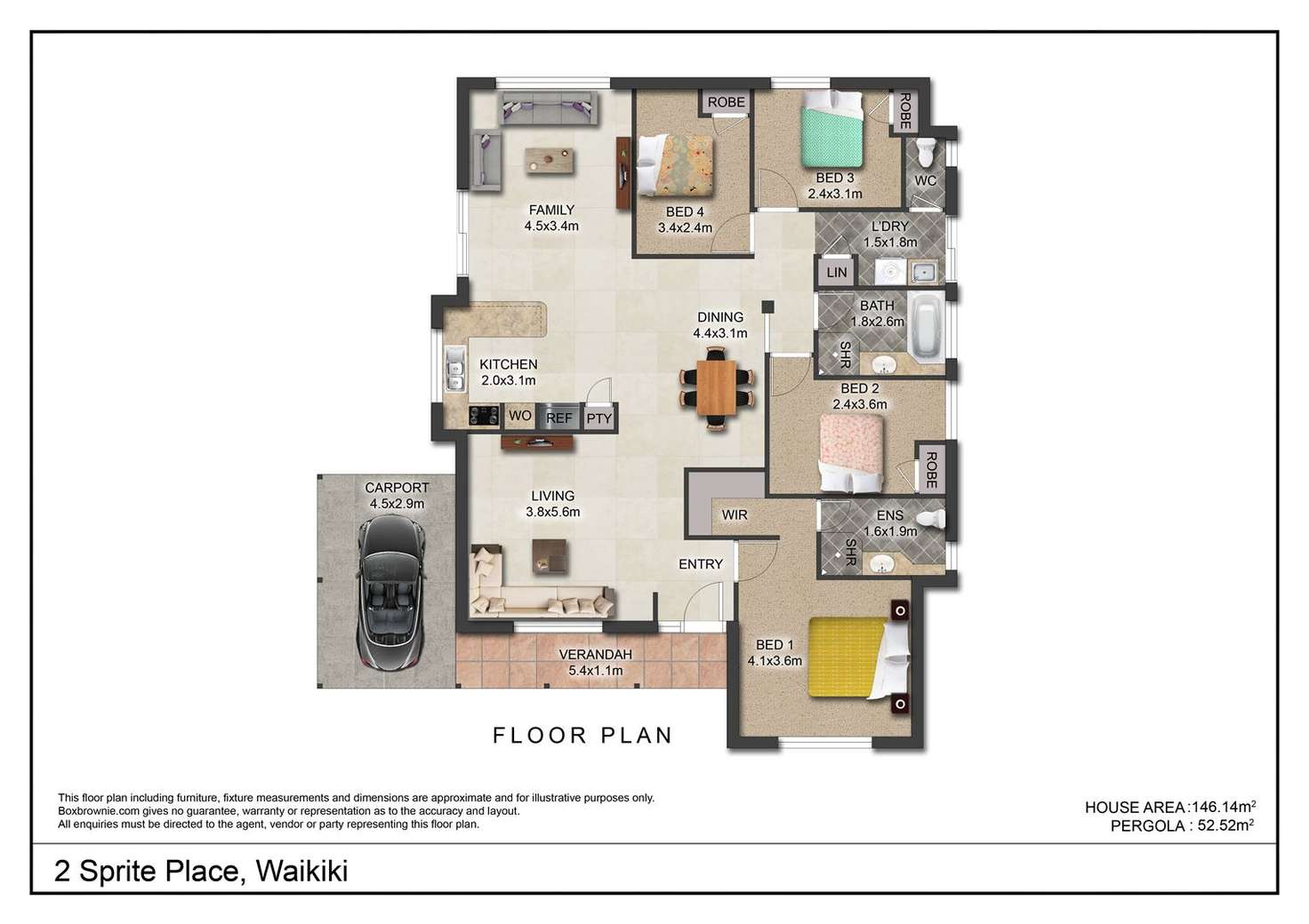 Floorplan of Homely house listing, 2 Sprite Place, Waikiki WA 6169