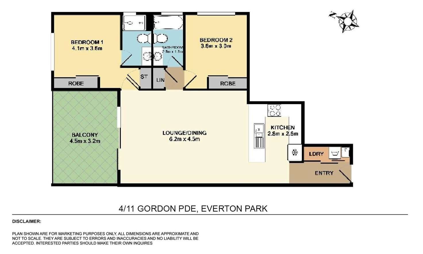 Floorplan of Homely apartment listing, 4/11 Gordon Parade, Everton Park QLD 4053