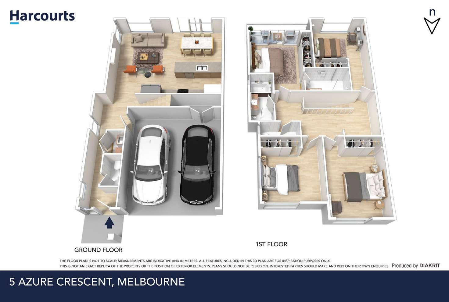 Floorplan of Homely townhouse listing, 5 Azure Crescent, Keysborough VIC 3173