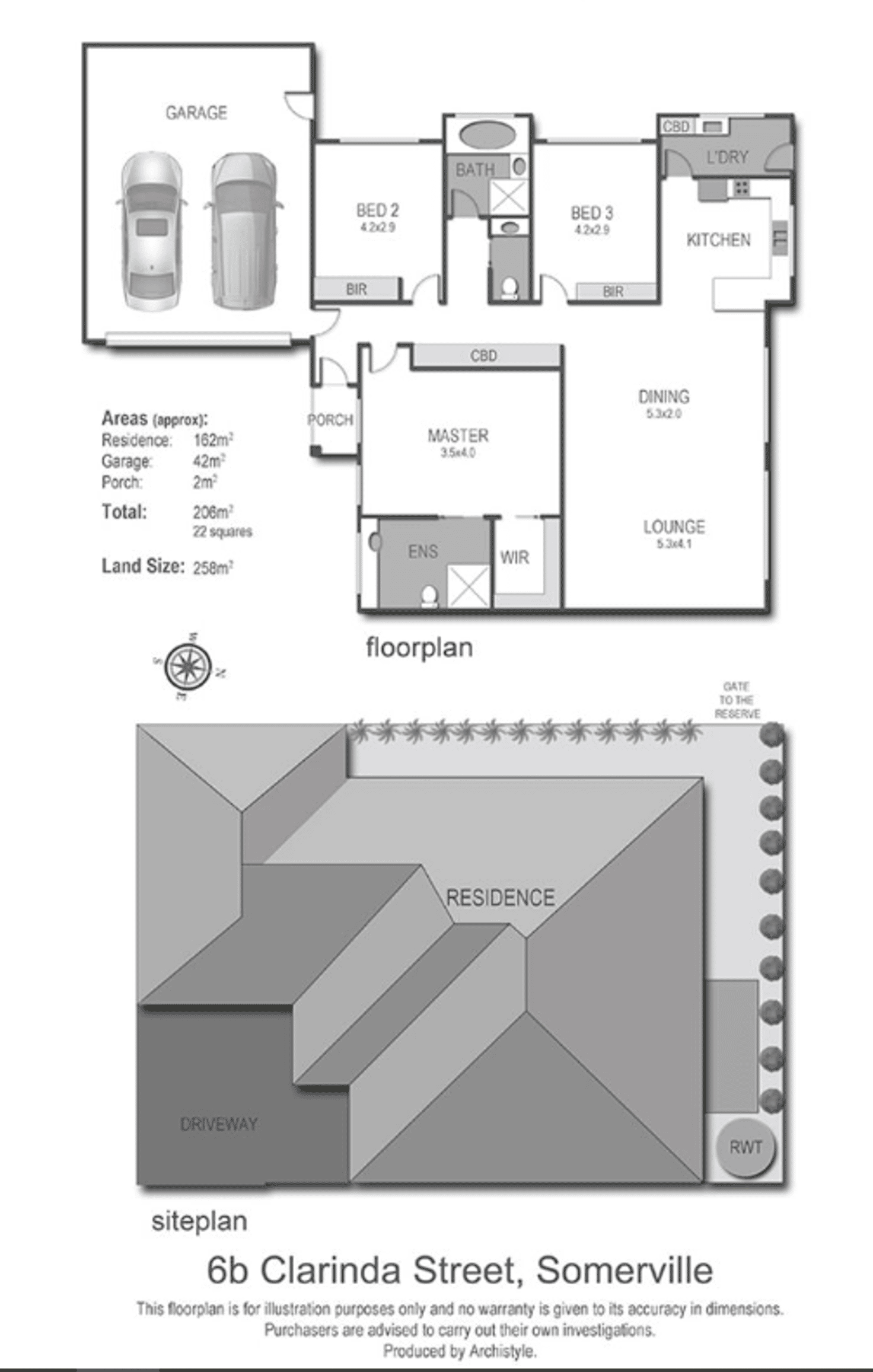 Floorplan of Homely unit listing, 6B Clarinda Street, Somerville VIC 3912