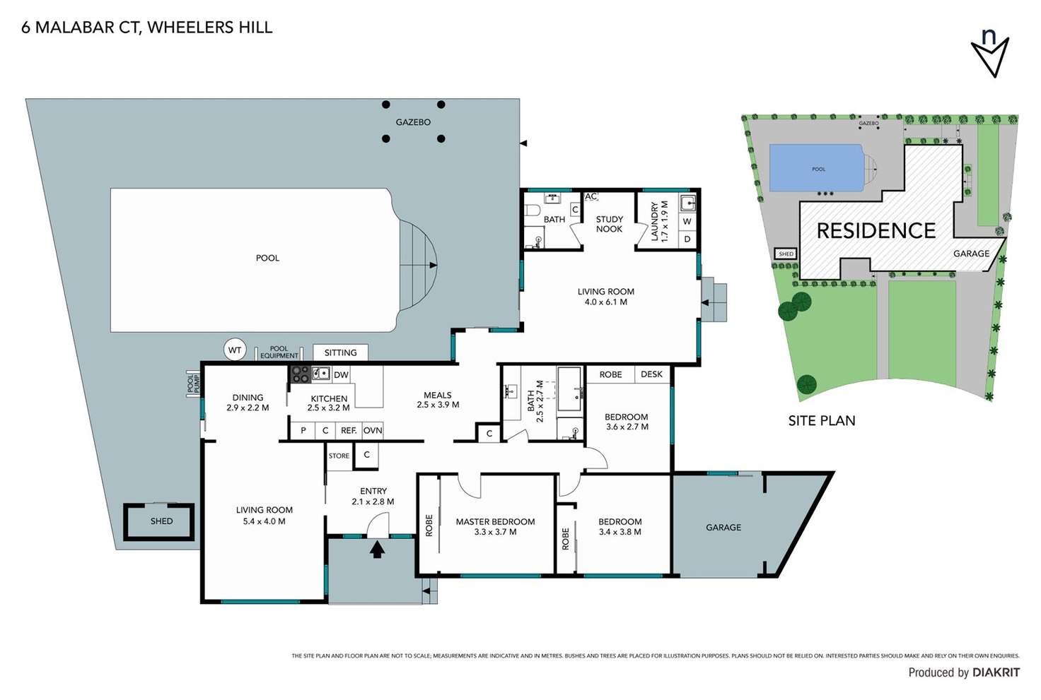 Floorplan of Homely house listing, 6 Malabar Court, Wheelers Hill VIC 3150