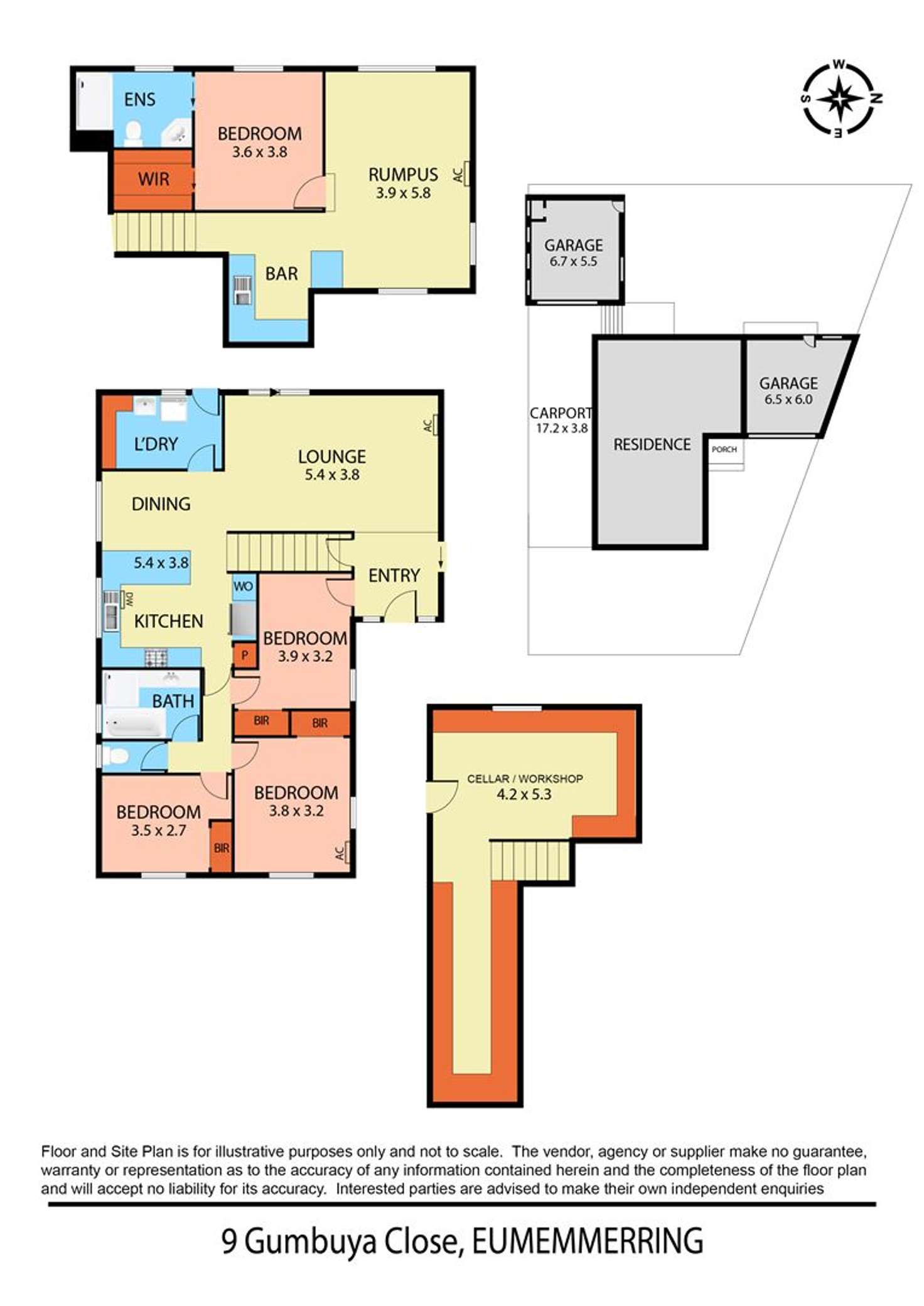 Floorplan of Homely house listing, 9 Gumbuya Close, Eumemmerring VIC 3177