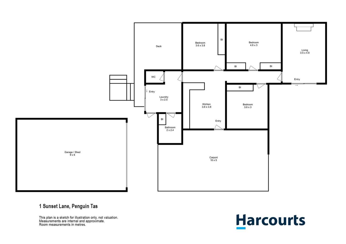 Floorplan of Homely house listing, 1 Sunset Lane, Penguin TAS 7316